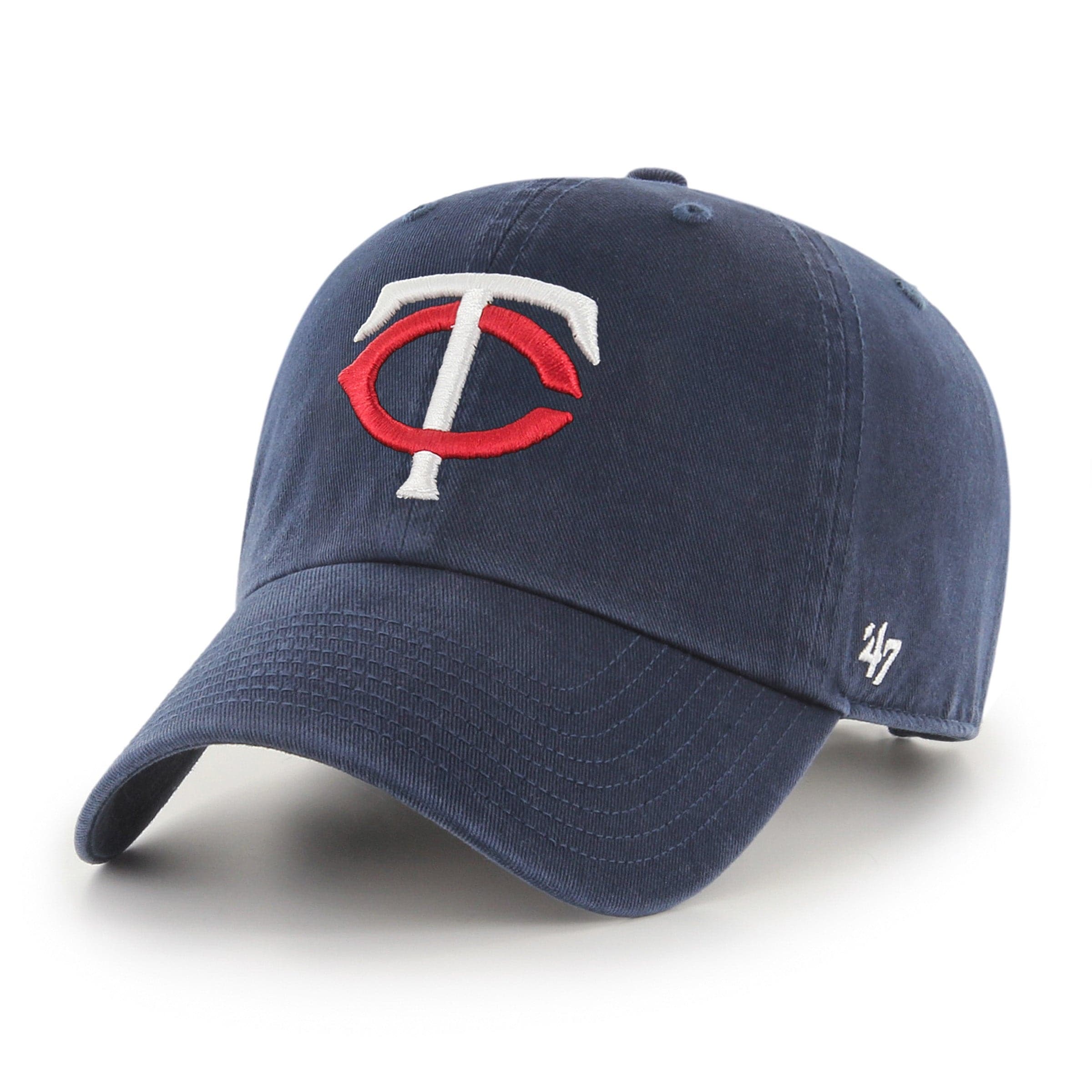 Minnesota Twins '47 MLB Team Clean Up Strapback Hat - Navy