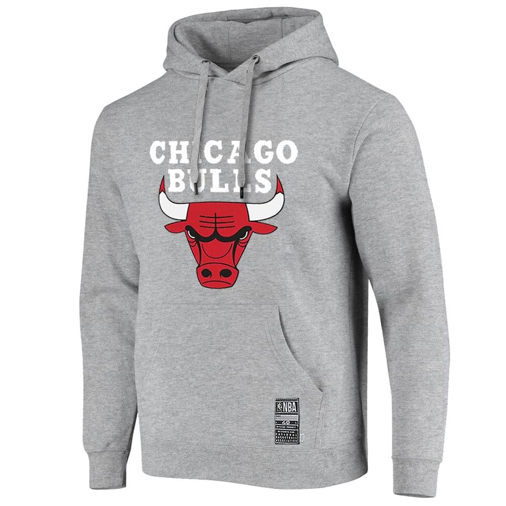 Chicago Bulls NBA Essentials Team Logo Hoodie Jumper - Grey