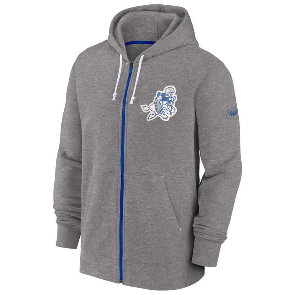 Dallas Cowboys Nike NFL Historic Full Zip Fleece Hoodie Jumper - Grey