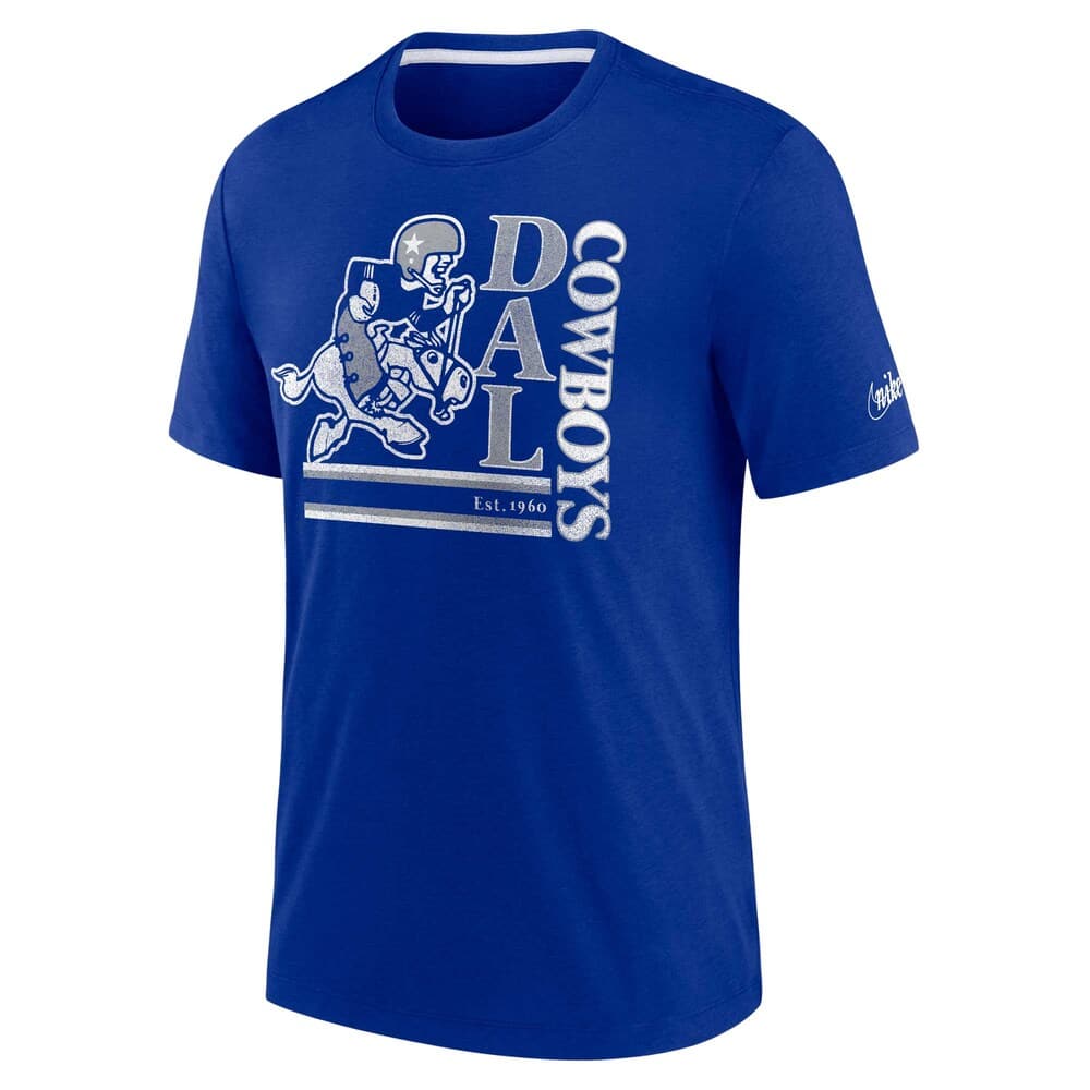 Dallas Cowboys Nike NFL Historic Logo Tri-Blend T-Shirt - Blue