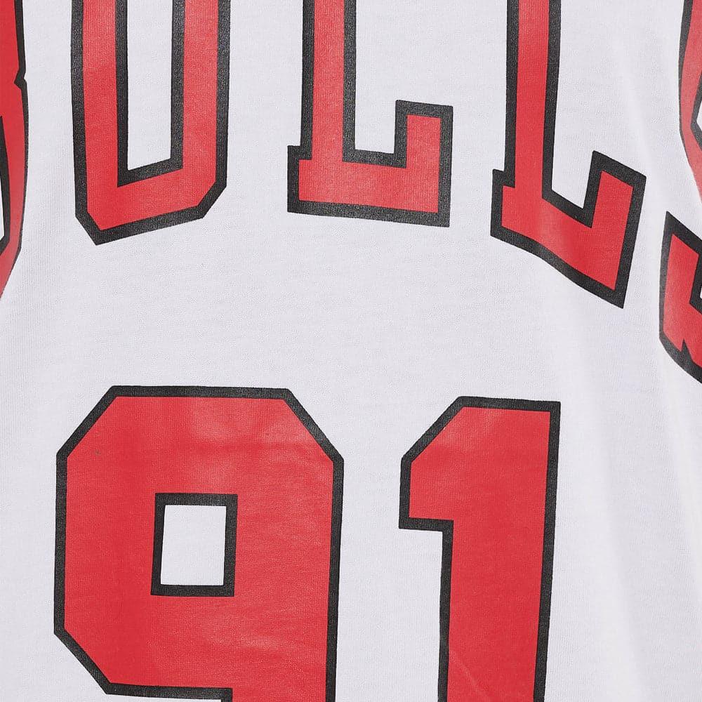 Dennis Rodman Chicago Bulls Mitchell & Ness NBA Name & Number Vintage T-Shirt - White