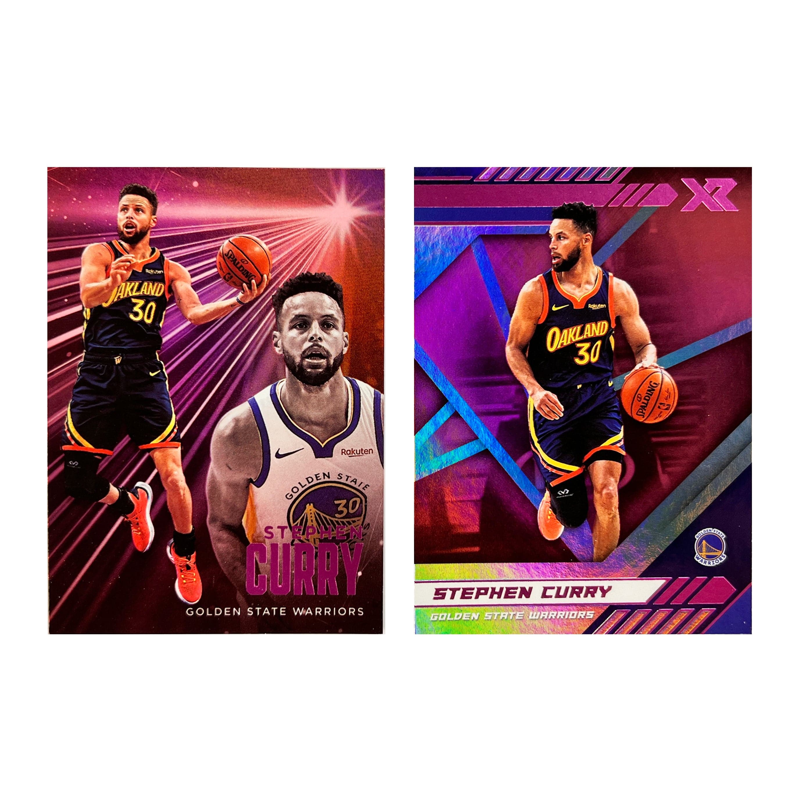 Steph Curry Golden State Warriors Panini NBA 20-21 Chronicles Pink 2 Card Set