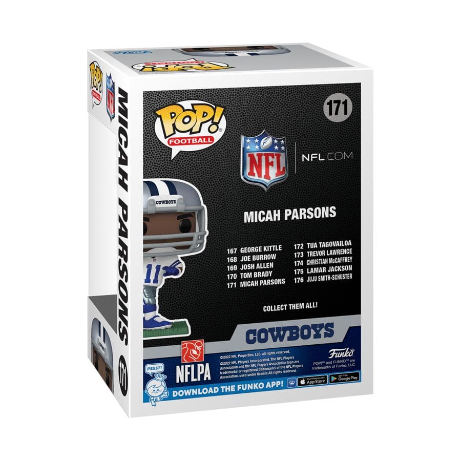 Micah Parsons Dallas Cowboys Funko NFL Pop Vinyl Figure - White