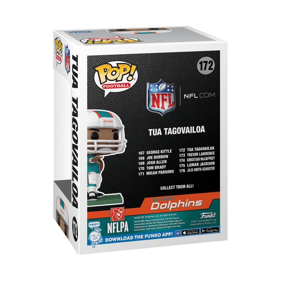 Tua Tagovailoa Miami Dolphins Funko NFL Pop Vinyl Figure - Aqua