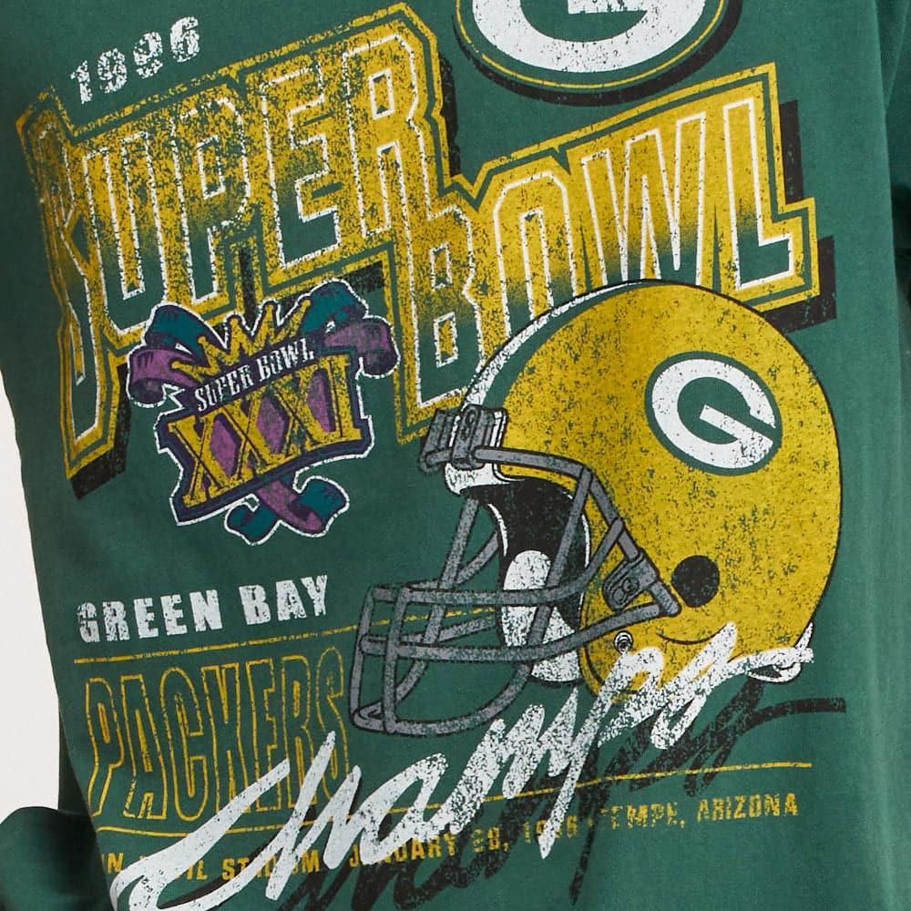 Green Bay Packers Mitchell & Ness NFL Super Bowl XXXI Champs Vintage T-Shirt - Faded Green