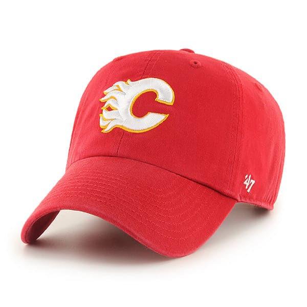 Calgary Flames ‘47 NHL Team Clean Up Strapback Hat - Red