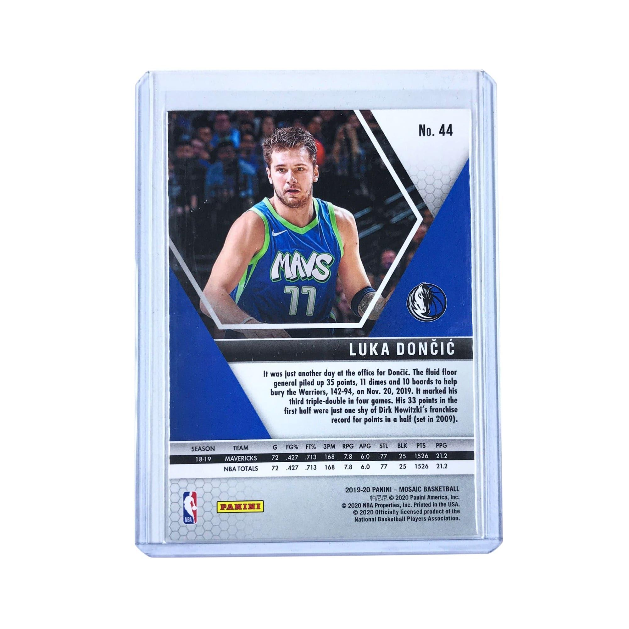 Luka Doncic Dallas Mavericks 2019-20 Panini Mosaic NBA Base 44 Card