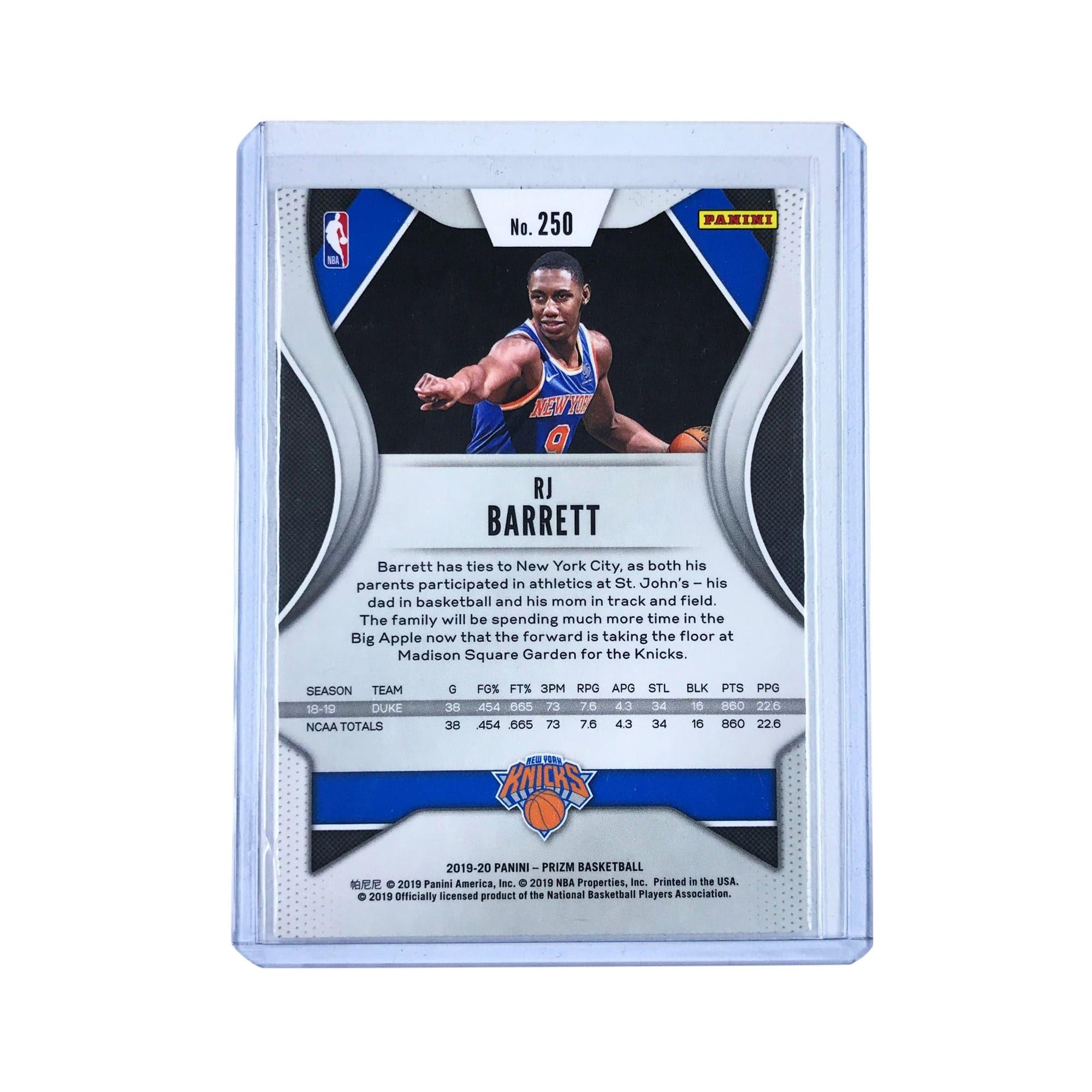 RJ Barrett New York Knicks 2019-20 Panini Prizm NBA Rookie Base Card