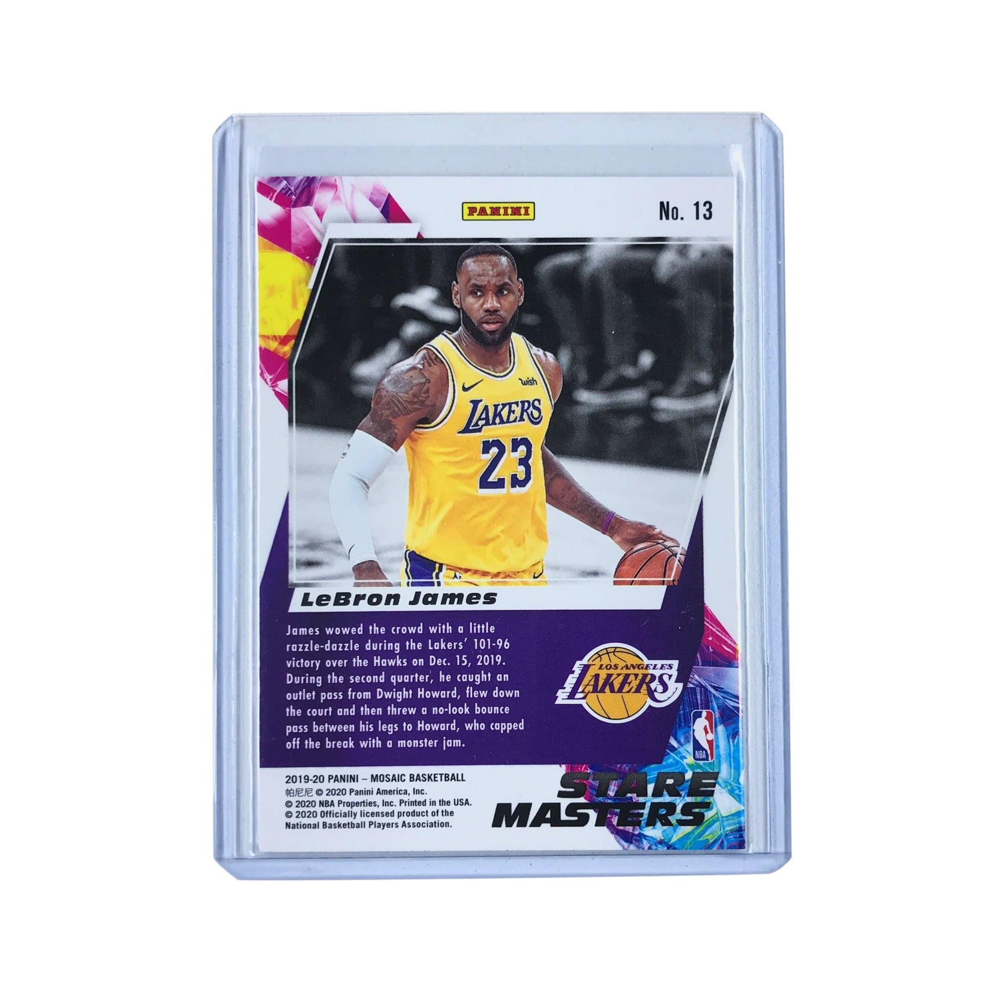 Lebron James Los Angeles Lakers 2019-20 Panini Mosaic NBA Stare Masters Card