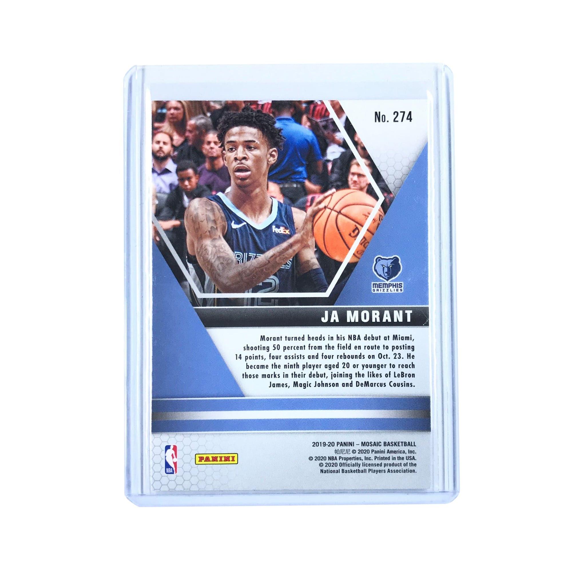 Ja Morant Memphis Grizzlies 2019-20 Panini Mosaic NBA Debut 274 Rookie Card