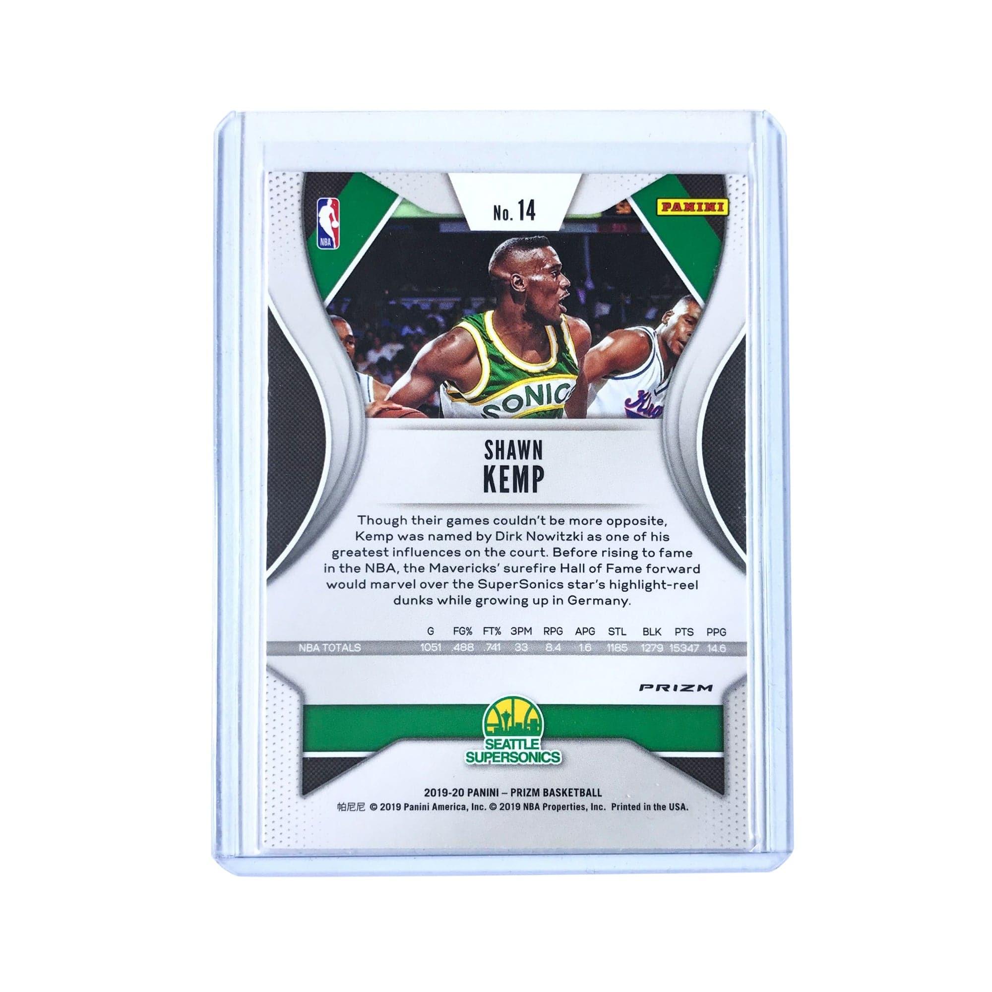 Shawn Kemp Seattle Supersonics 19-20 Panini Prizm NBA Red Wave 14 Card