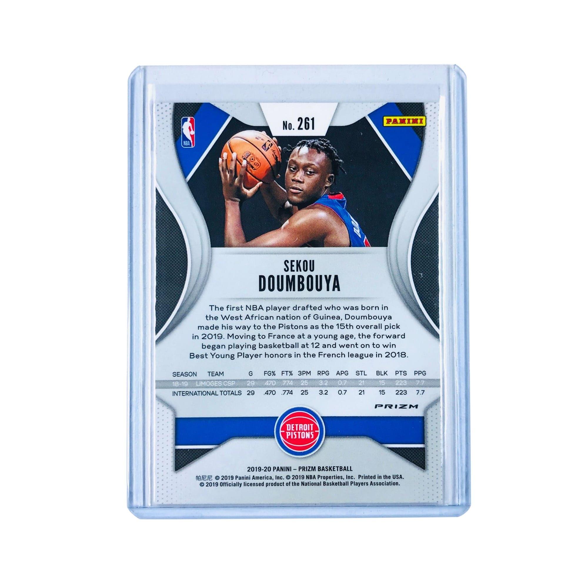 Sekou Doumbouya Detroit Pistons 2019-20 Panini Prizm NBA Red Wave Rookie Card