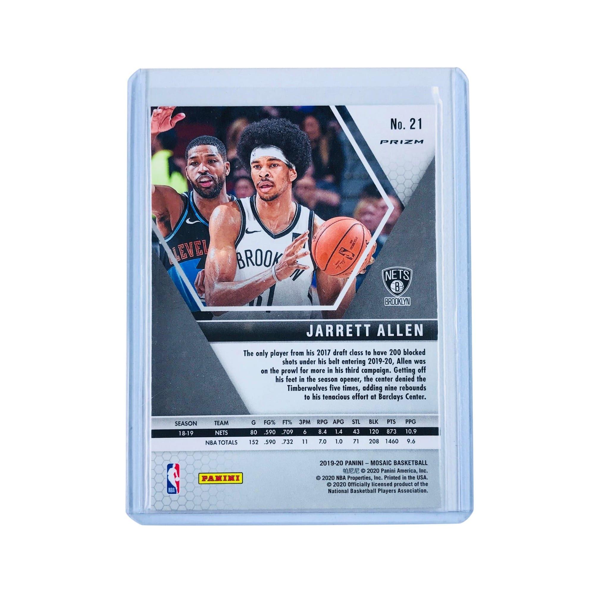 Jarrett Allen Brooklyn Nets 2019-20 Panini Mosaic NBA Silver Disco Prizm Card