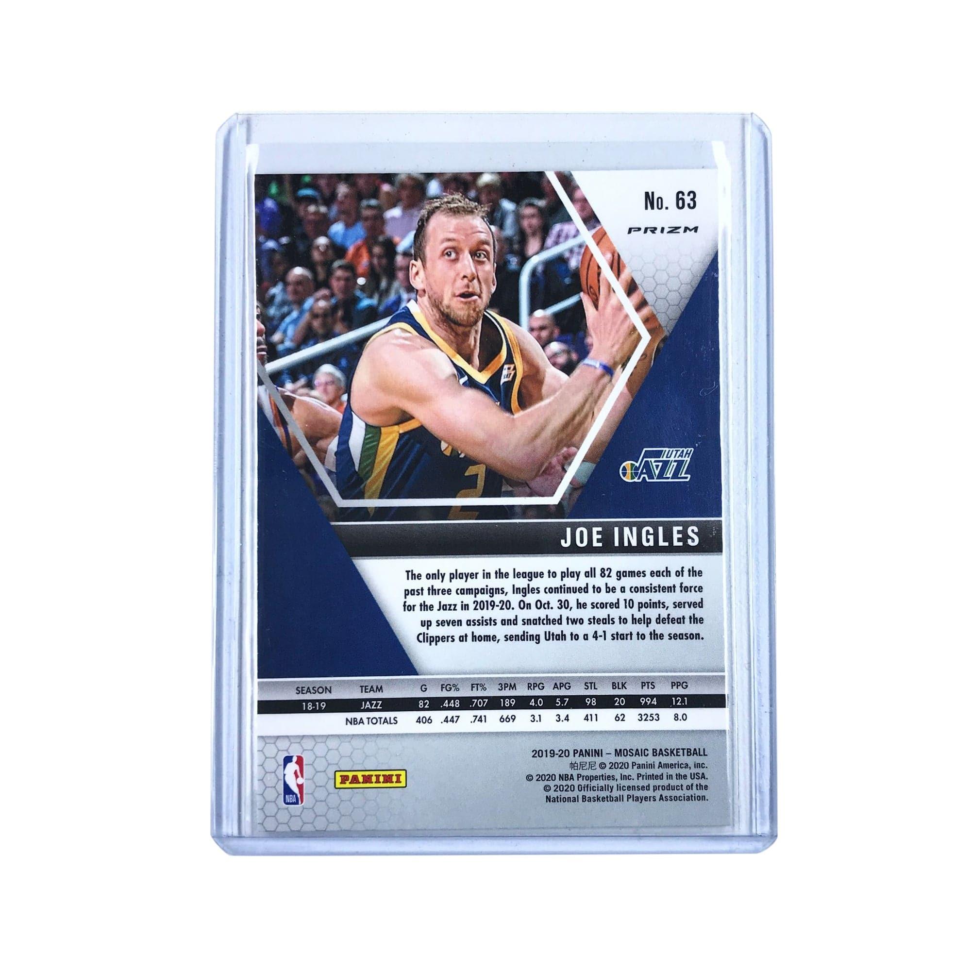 Joe Ingles Utah Jazz 2019-20 Panini Mosaic NBA Silver Disco Prizm Card