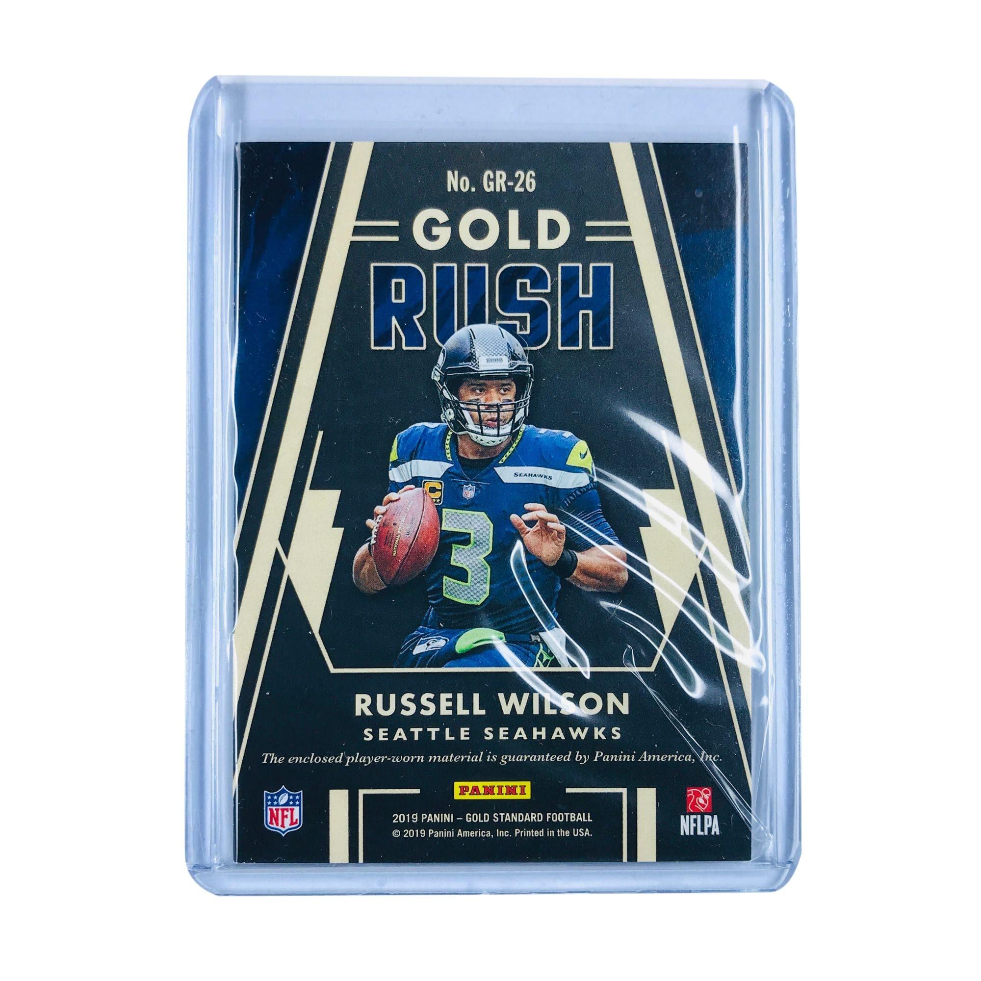 Russell Wilson Seattle Seahawks 2019 Panini Gold Rush GR-26 Patch NFL /49 Card