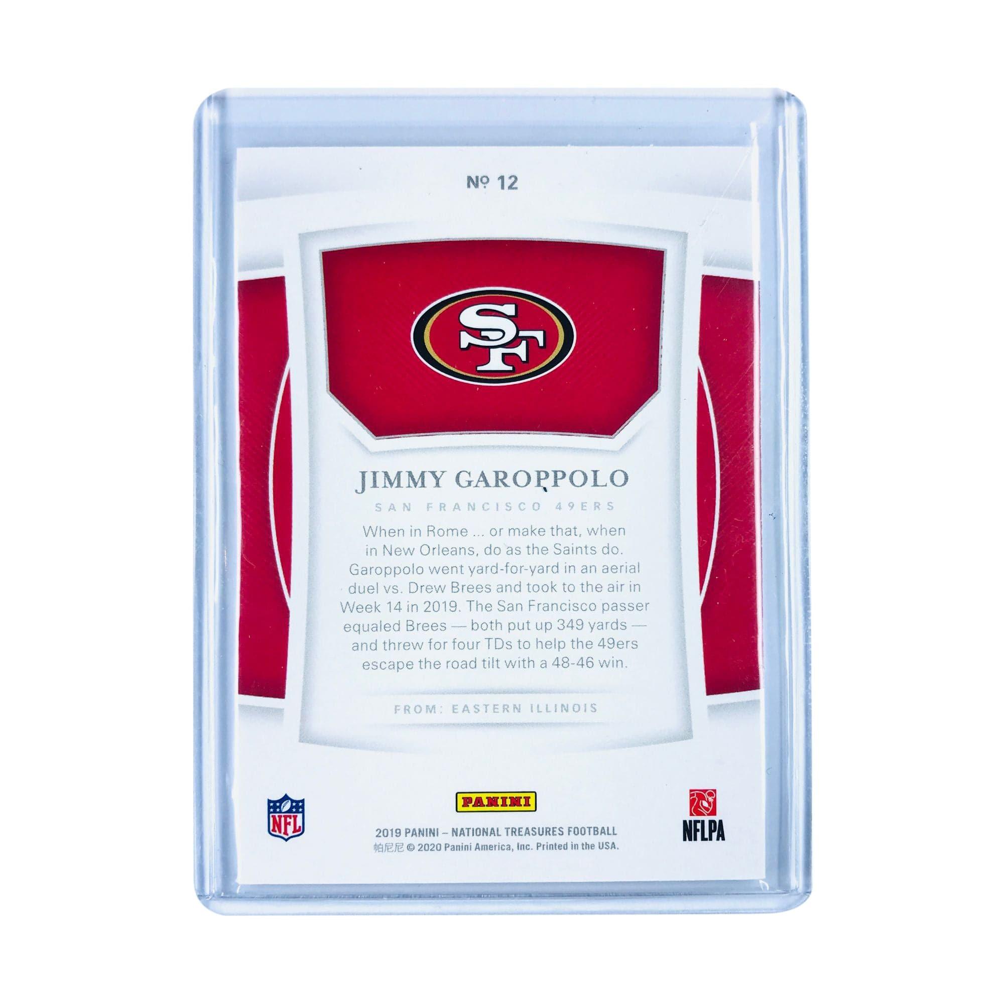 Jimmy Garoppolo San Francisco 49ers 2019 Panini National Treasures 12 NFL /99 Card