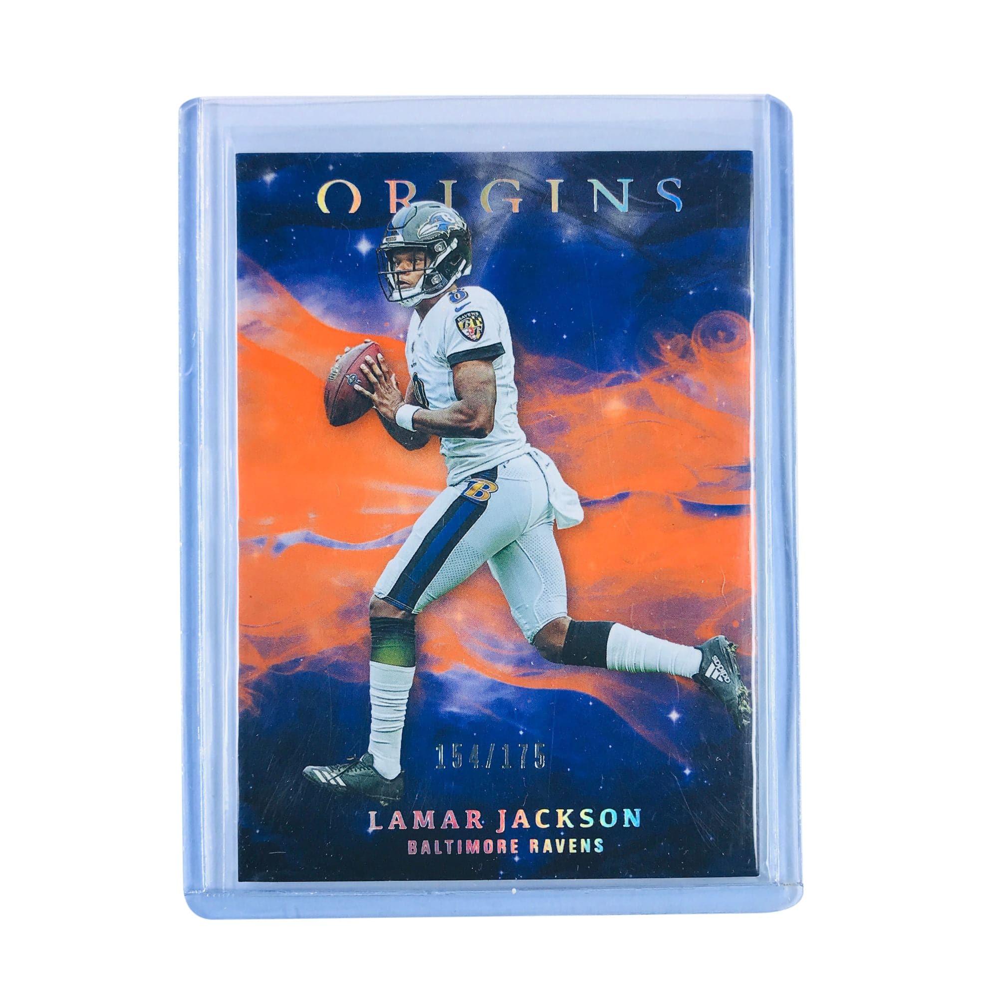 Lamar Jackson Baltimore Ravens 2019 Panini Origins NFL Orange /175 Card