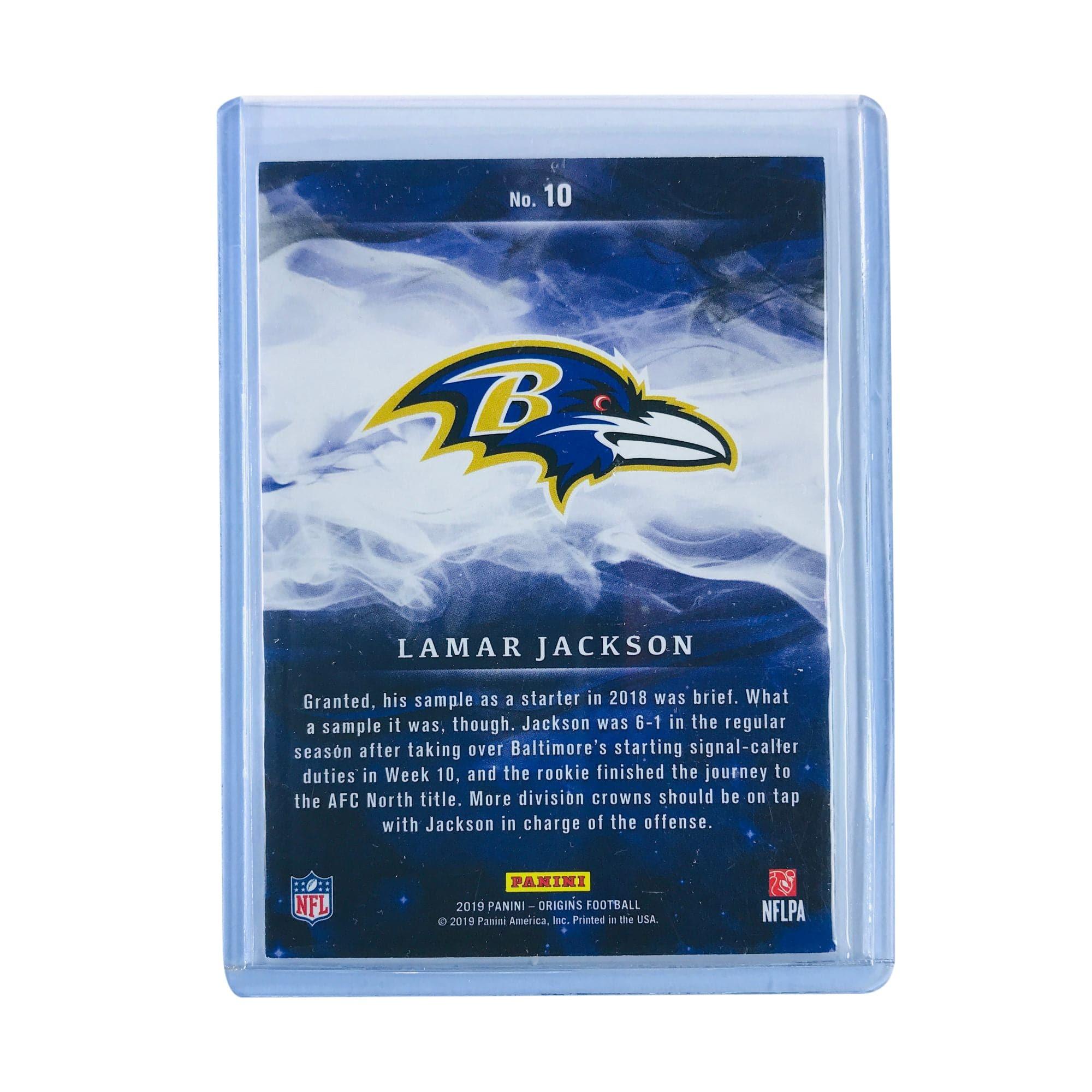 Lamar Jackson Baltimore Ravens 2019 Panini Origins NFL Orange /175 Card