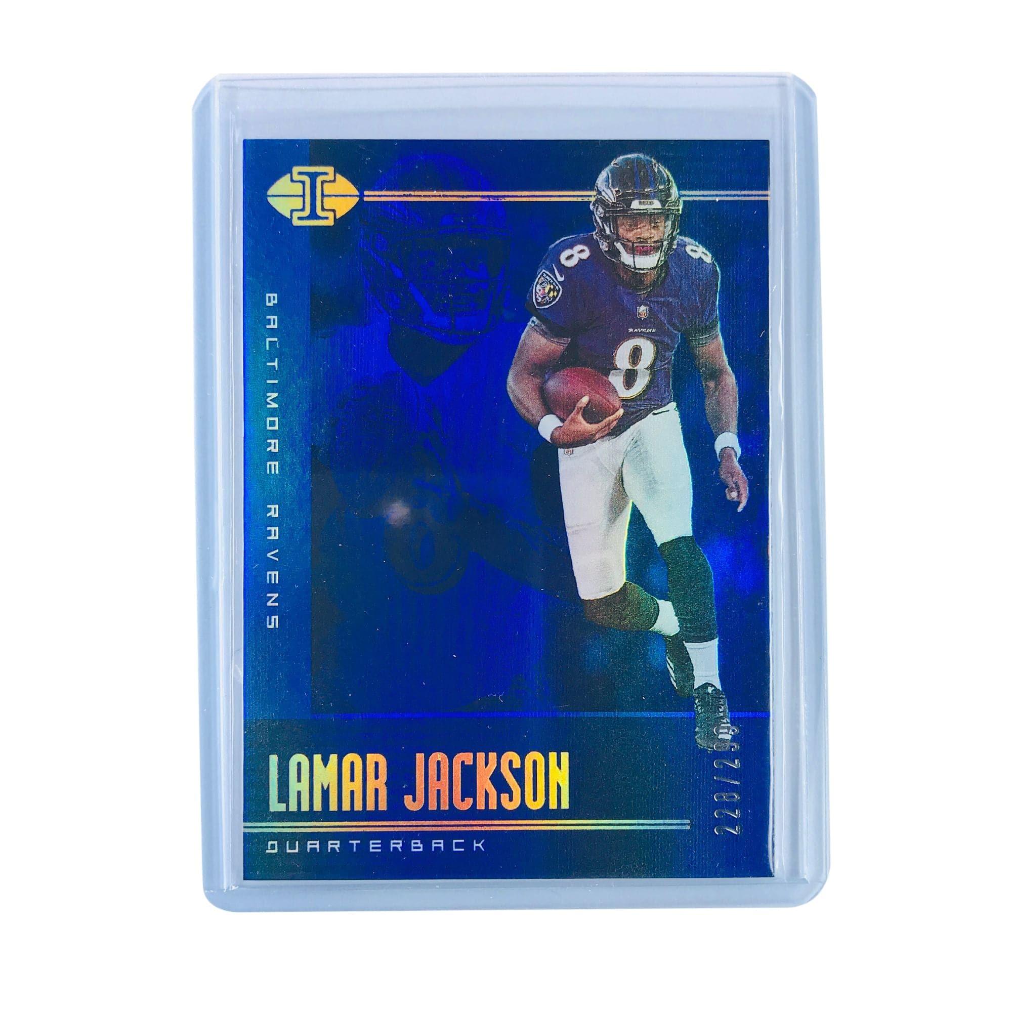 Lamar Jackson Baltimore Ravens 2019 Panini Illusions 60 NFL Blue /299 Card