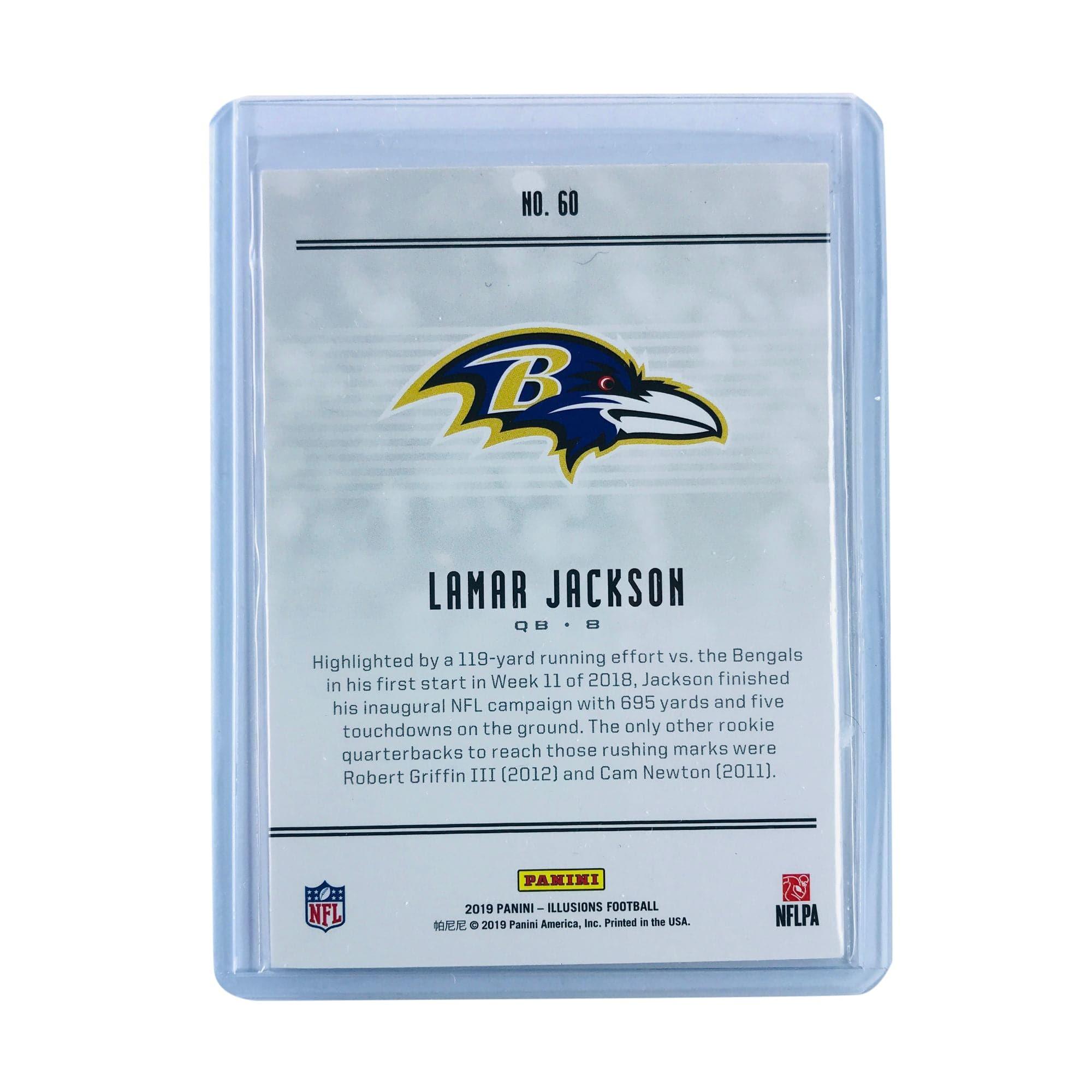 Lamar Jackson Baltimore Ravens 2019 Panini Illusions 60 NFL Blue /299 Card