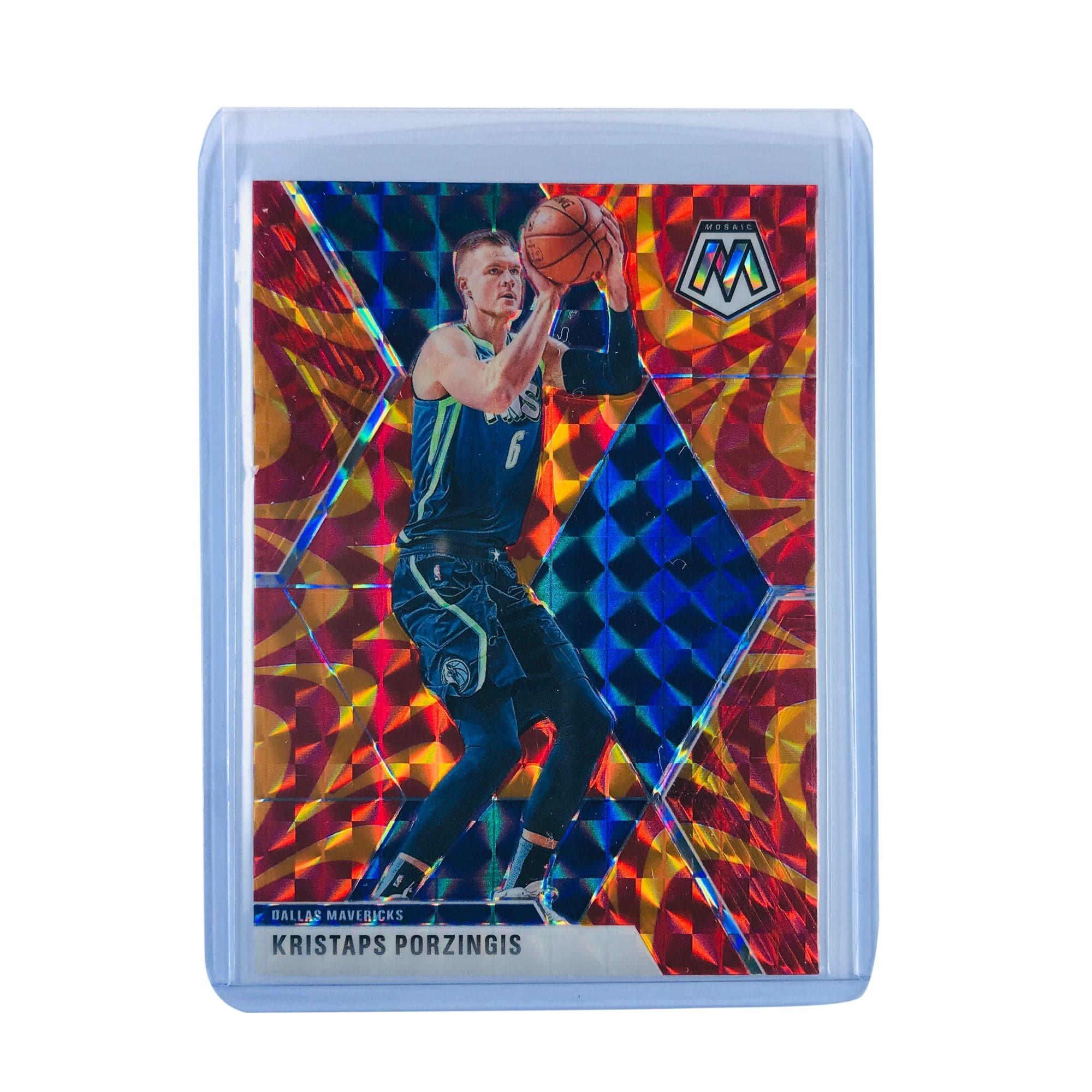 Kristaps Porzingis 2019-20 Panini Mosaic NBA Orange Reactive 54 Prizm Card