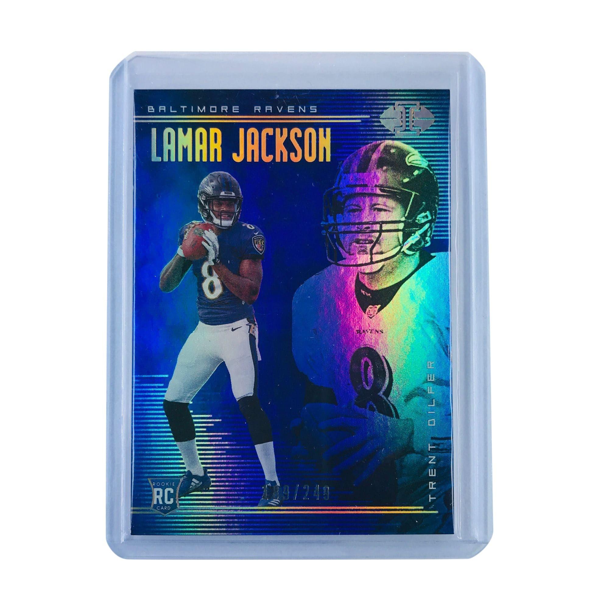 Lamar Jackson / Trent Dilfer 2018 Panini Illusions NFL Blue /249 Rookie Card