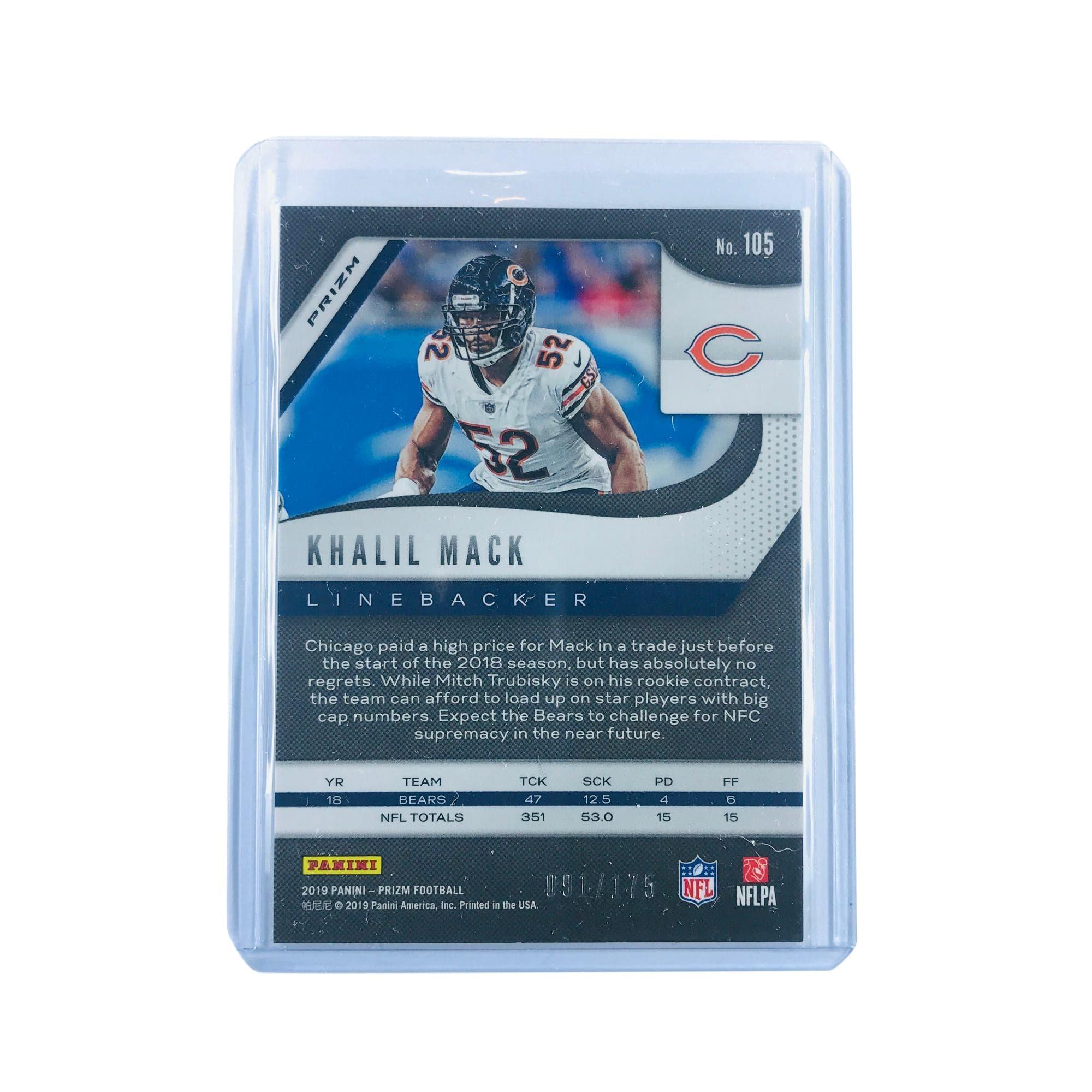 Khalil Mack Chicago Bears 2019 Panini Prizm NFL Green Hyper /175 Card