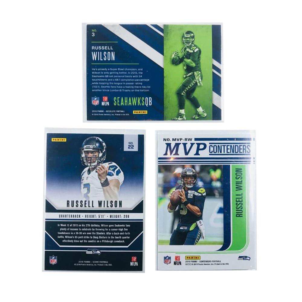 Russell Wilson Seattle Seahawks Panini NFL 3 Card Insert Set