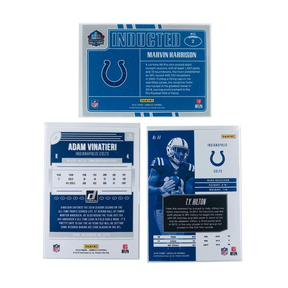 Indianapolis Colts Panini NFL 3 Card Insert Trading Card Set