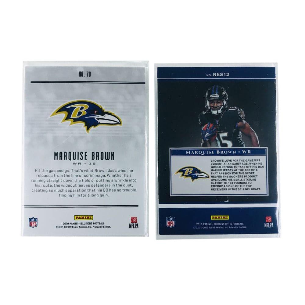 Marquise Brown Baltimore Ravens 2019 Panini NFL 2 Card Insert Set