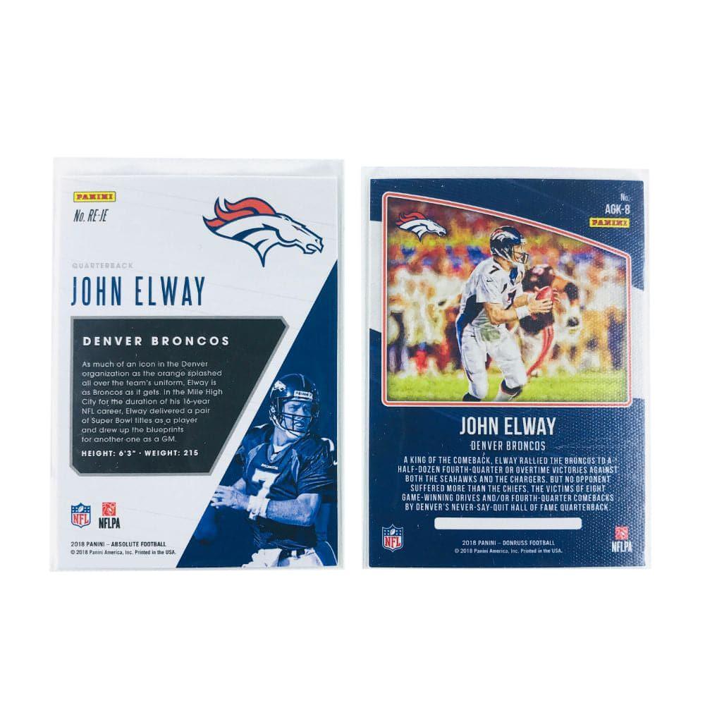 John Elway Denver Broncos Panini NFL 2 Card Insert Set