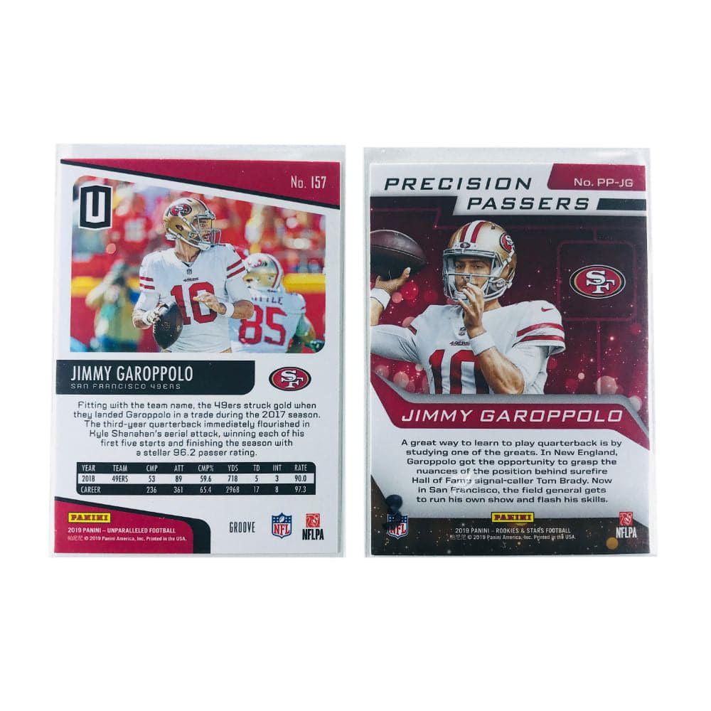 Jimmy Garoppolo San Francisco 49ers 2019 Panini NFL 2 Card Insert Set