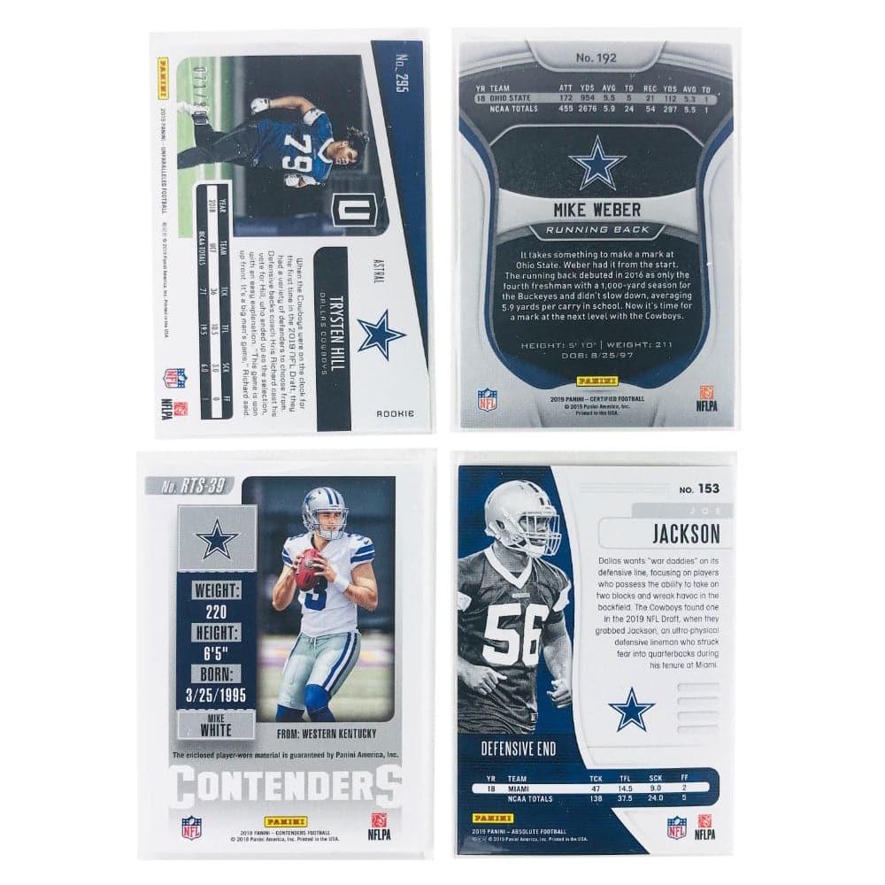 Dallas Cowboys Panini NFL 4 Rookie Numbered/Insert Card Set