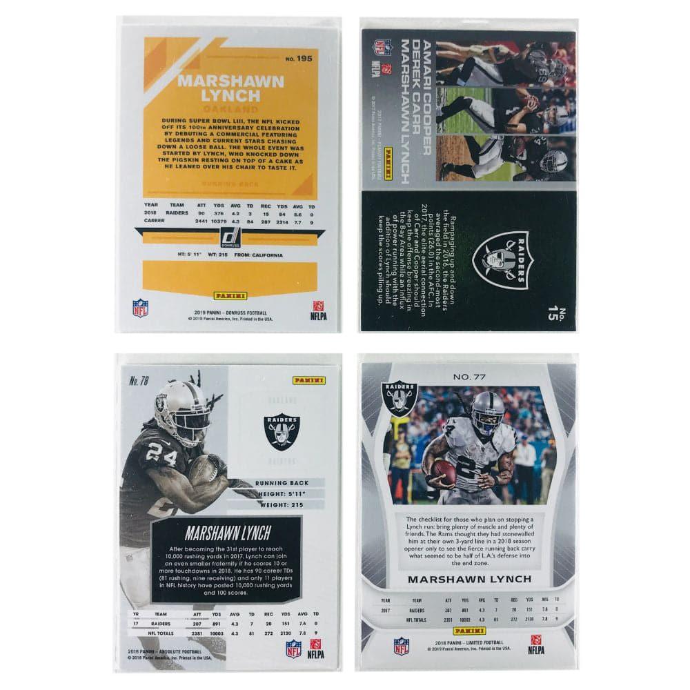 Marshawn Lynch Las Vegas Raiders Panini NFL 4 Card Set