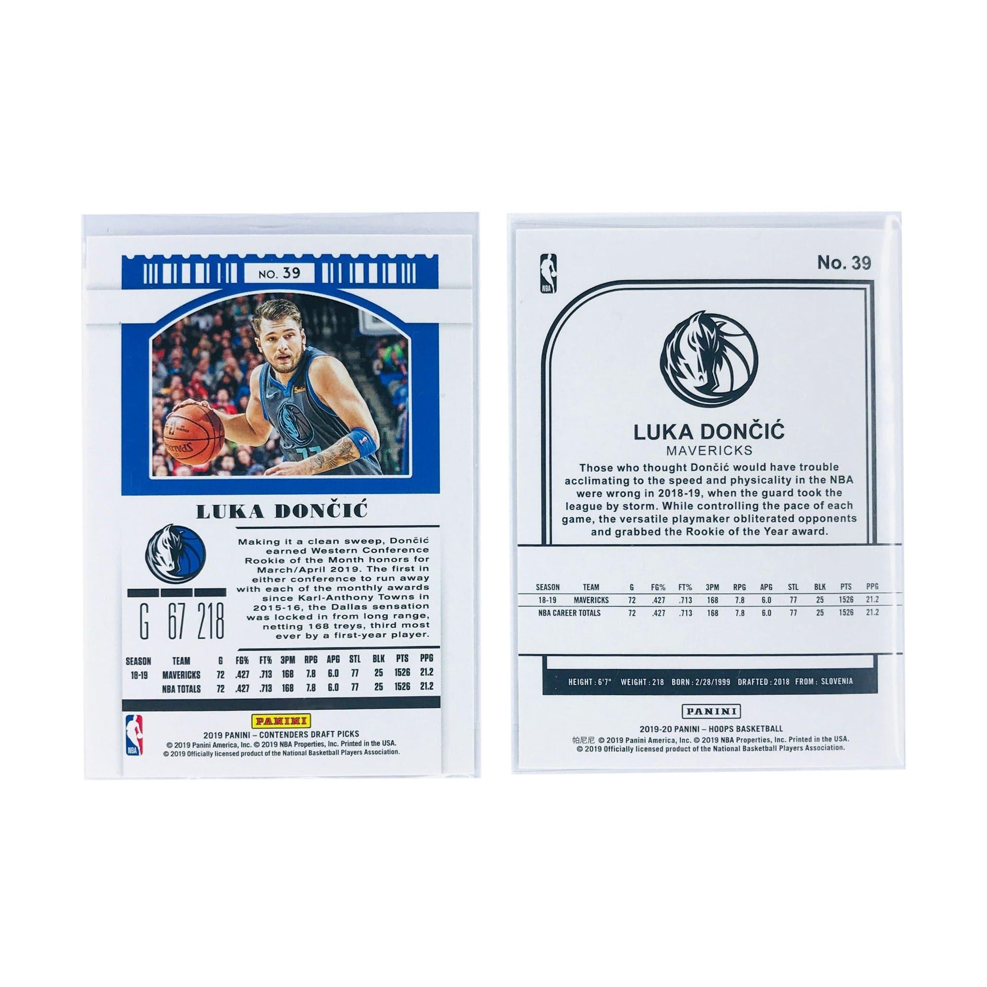 Luka Doncic Dallas Mavericks 19-20 Panini NBA 2 Card Base Set