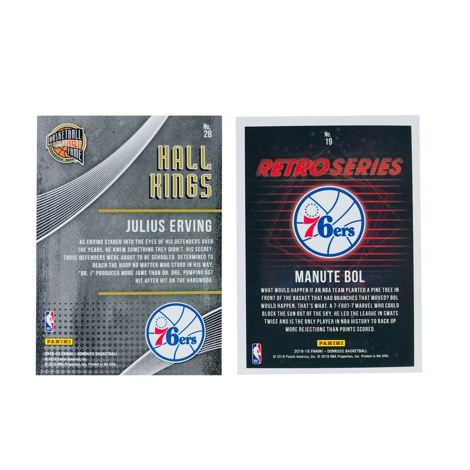 Philadelphia 76ers Panini NBA 2 Retro Legends Card Set