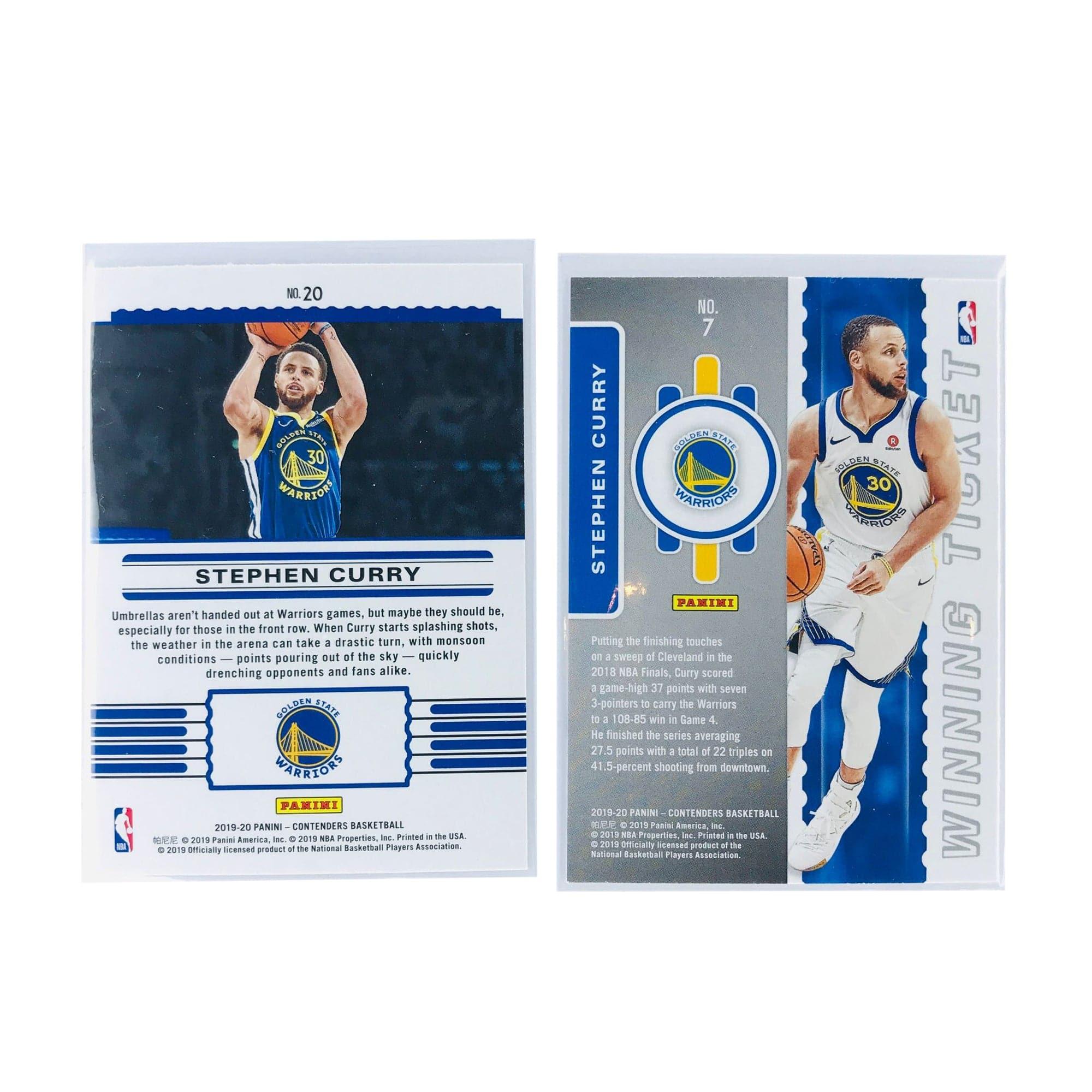 Steph Curry Golden State Warriors 19-20 Panini NBA Contenders 2 Card Set