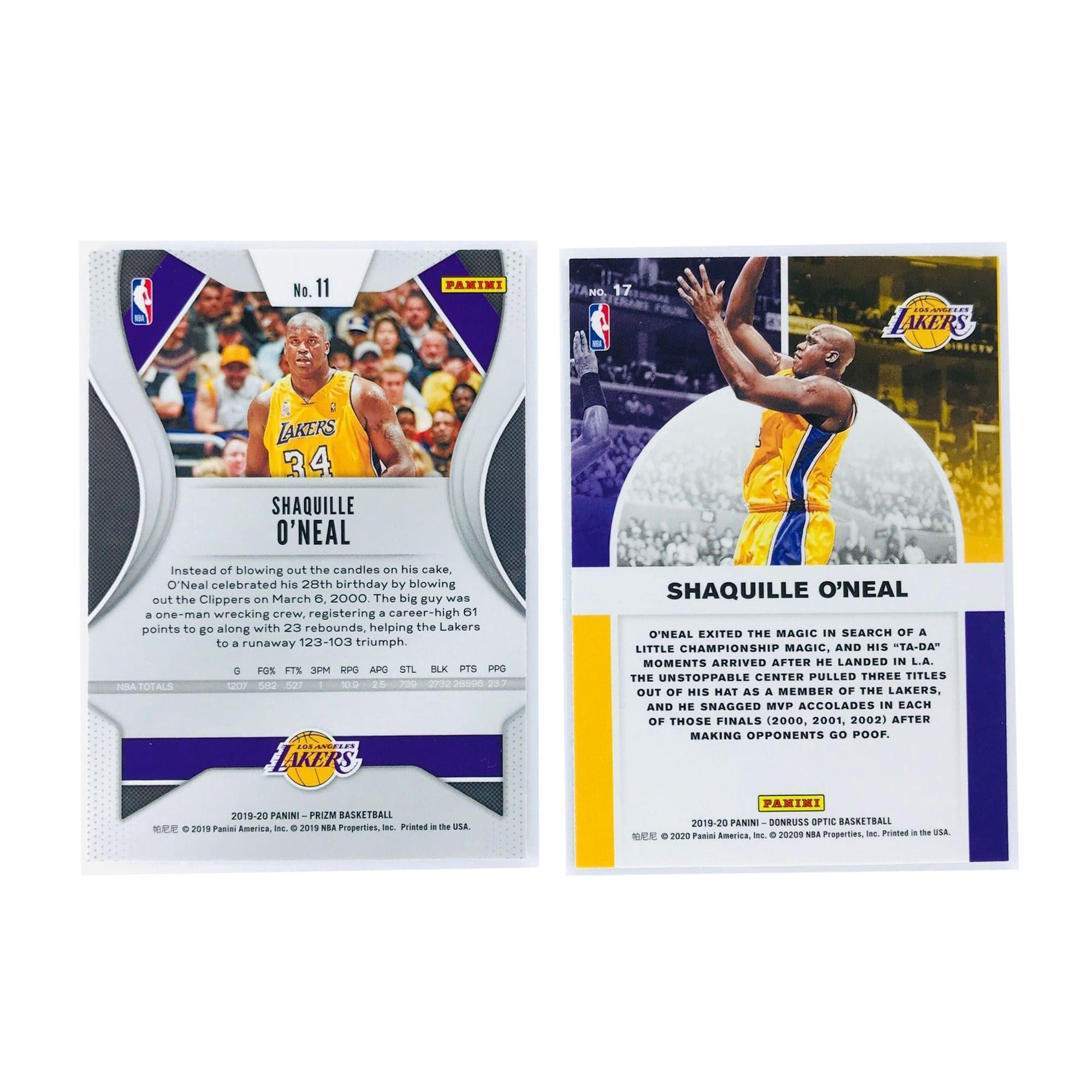 Shaquille O'Neal Los Angeles Lakers 19-20 Panini NBA 2 Card Set