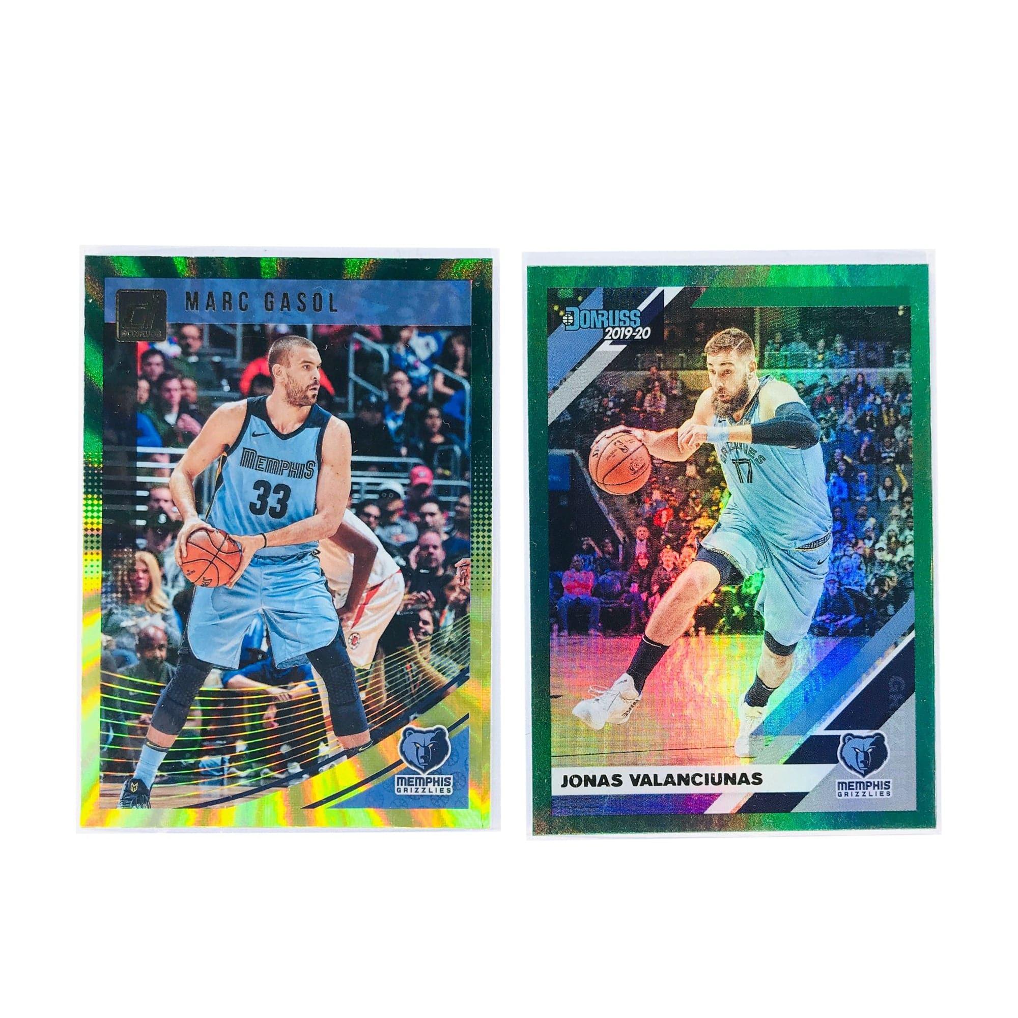 Memphis Grizzlies Panini NBA 2 Green Parallel Card Set