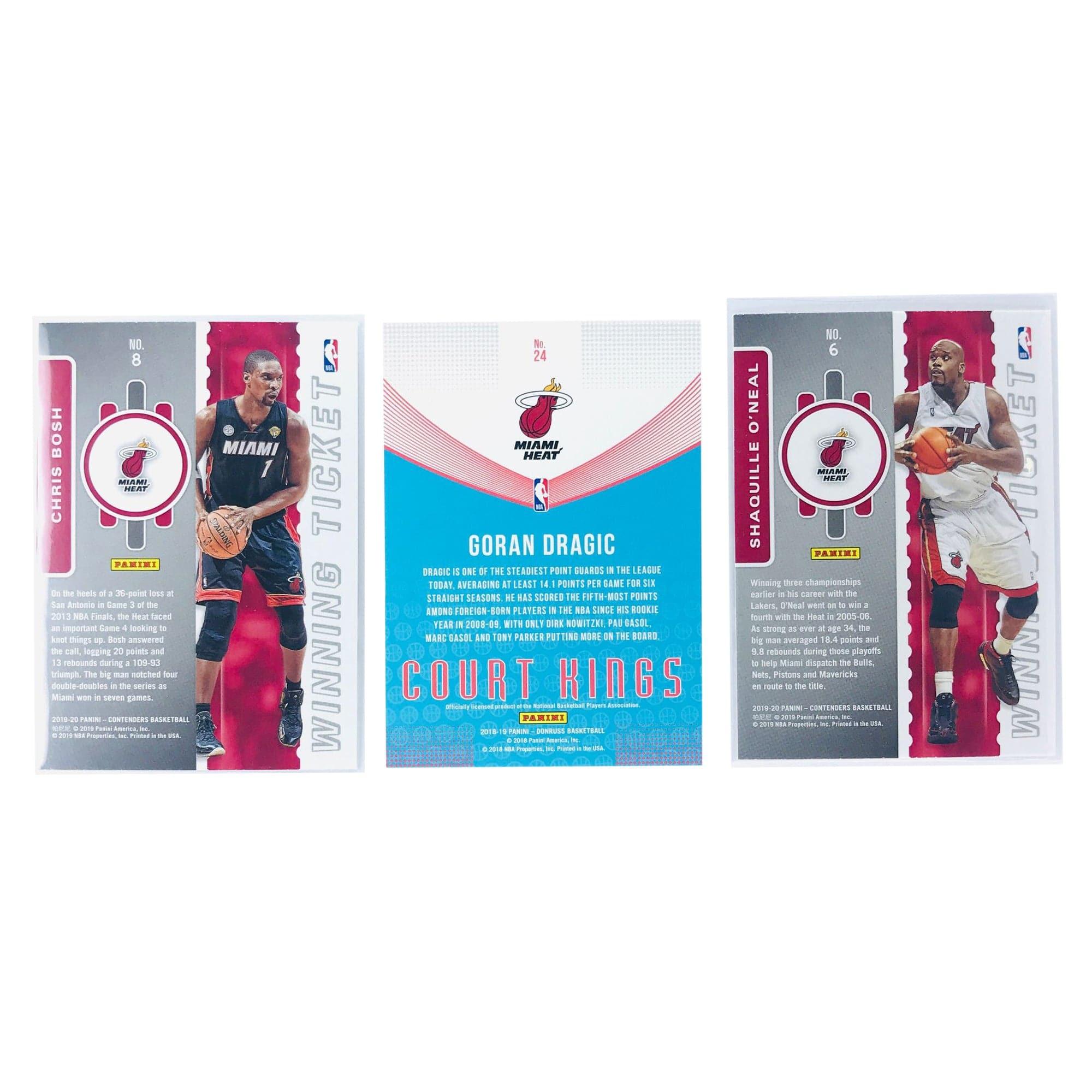 Miami Heat Panini NBA 3 Insert Card Set