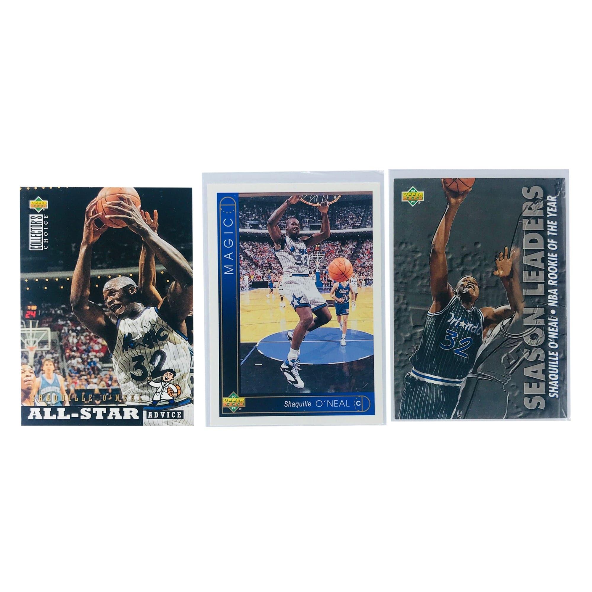 Shaquille O'Neal Orlando Magic Upper Deck NBA 3 Card Set