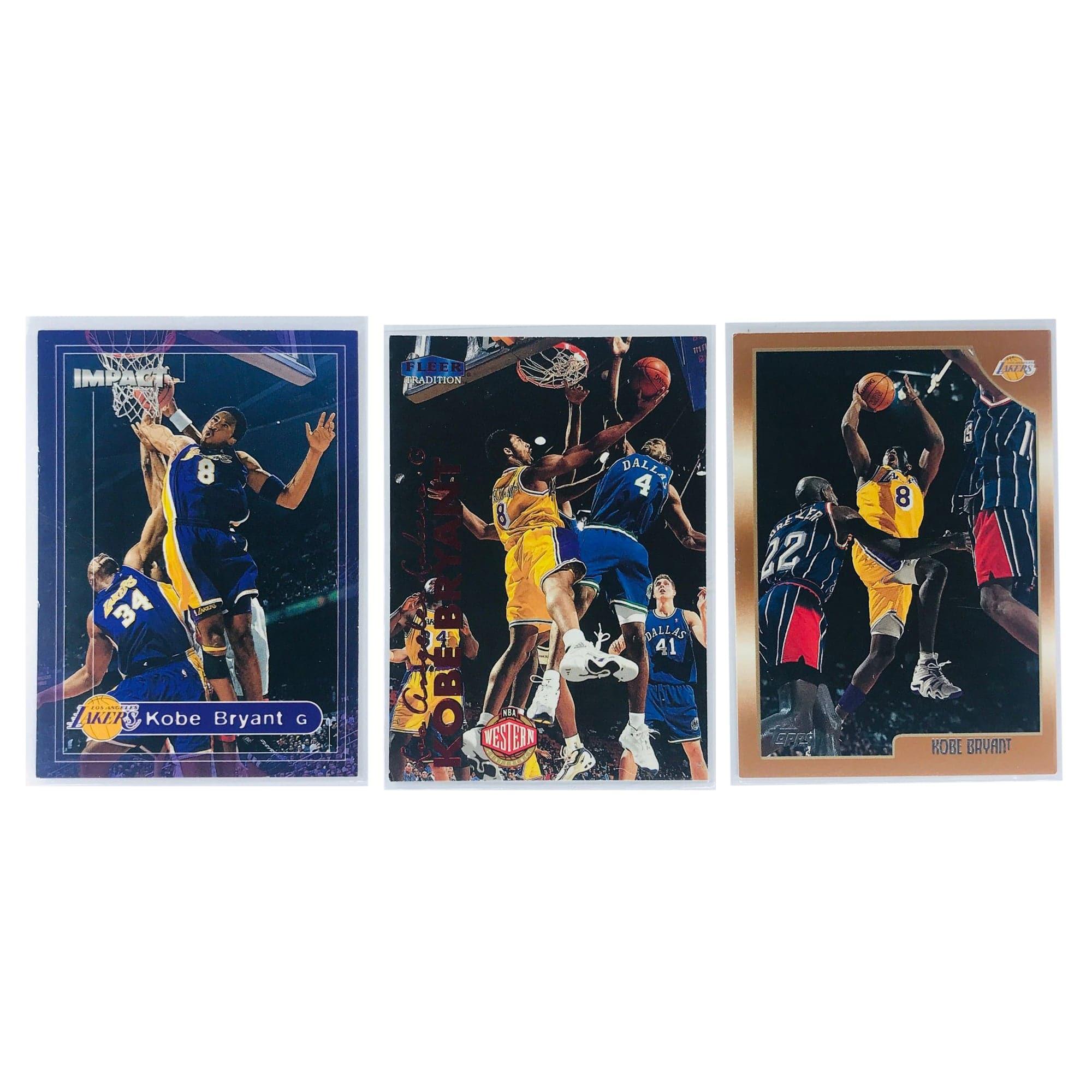 Kobe Bryant Los Angeles Lakers NBA 3 Card Mix Set