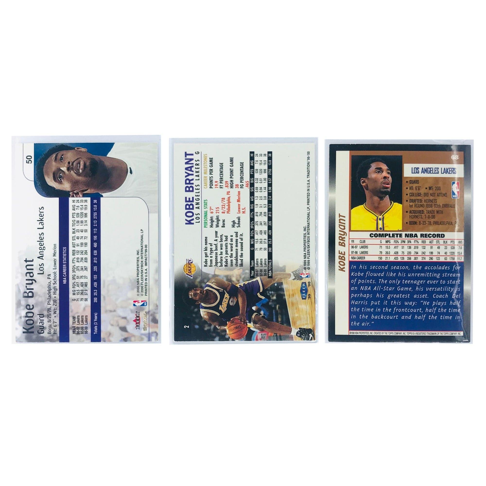 Kobe Bryant Los Angeles Lakers NBA 3 Card Mix Set