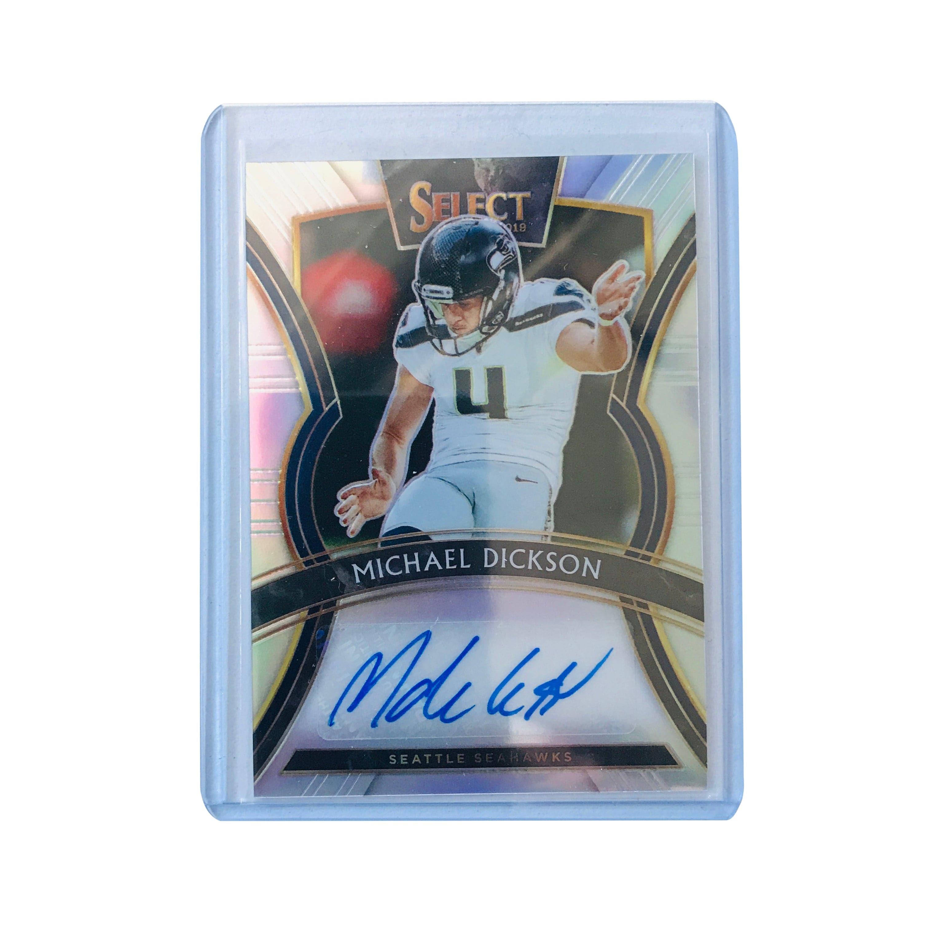 Michael Dickson Seattle Seahawks 19 Panini Select NFL Silver Auto /199 Card