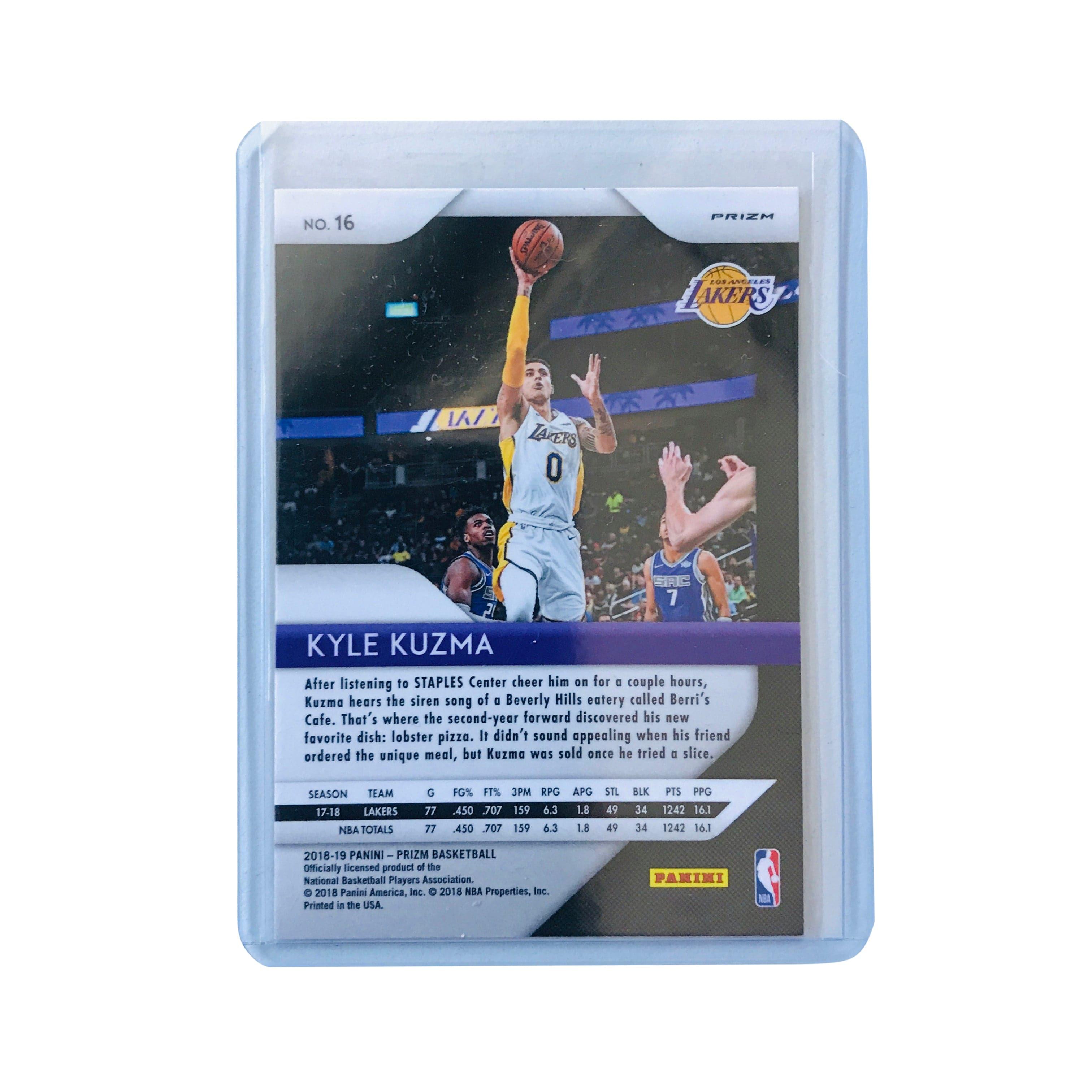 Kyle Kuzma Los Angeles Lakers 2018-19 Panini Prizm NBA Red Ice Card