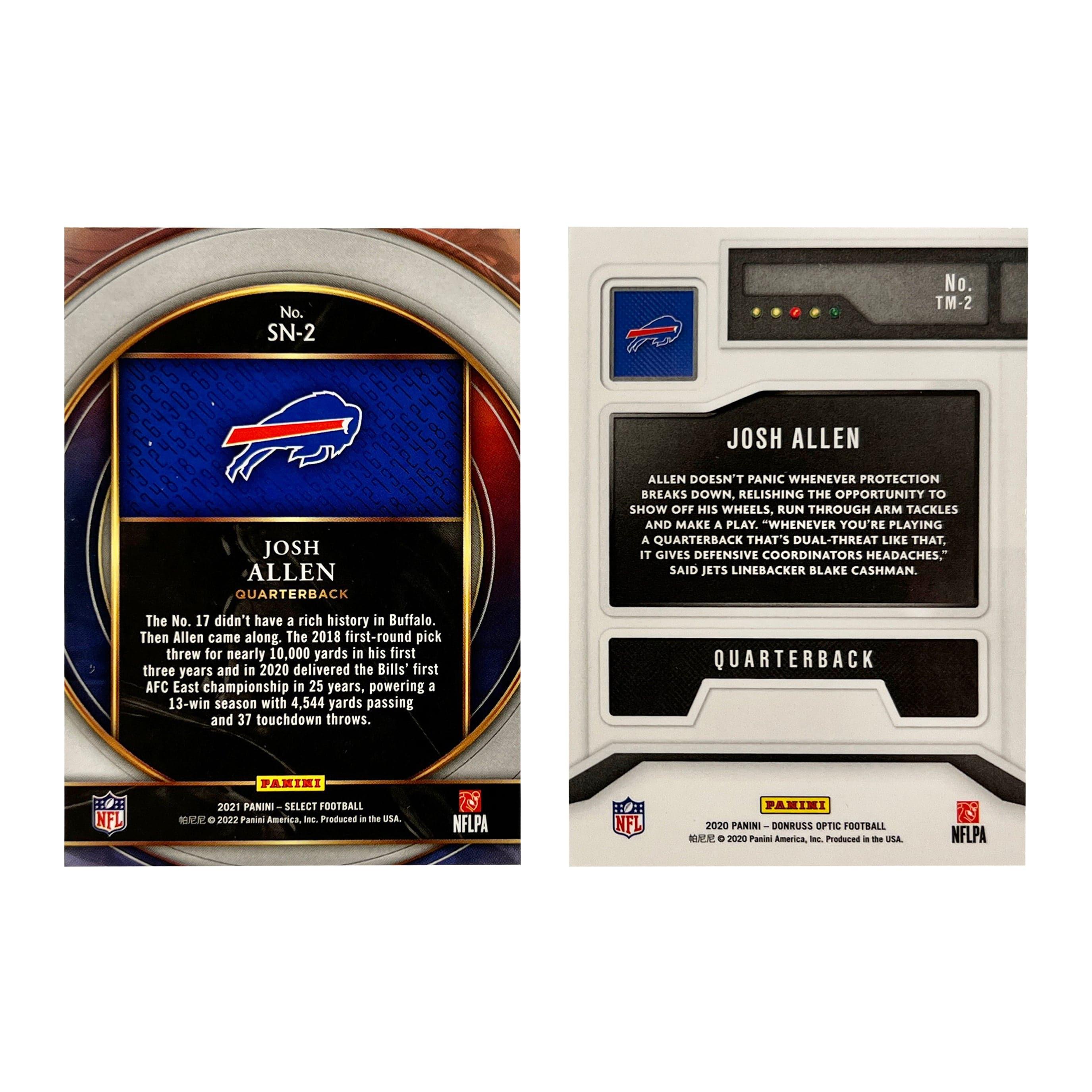 Josh Allen Buffalo Bills Panini NFL 20-21 Optic/Select Base 2 Card Set