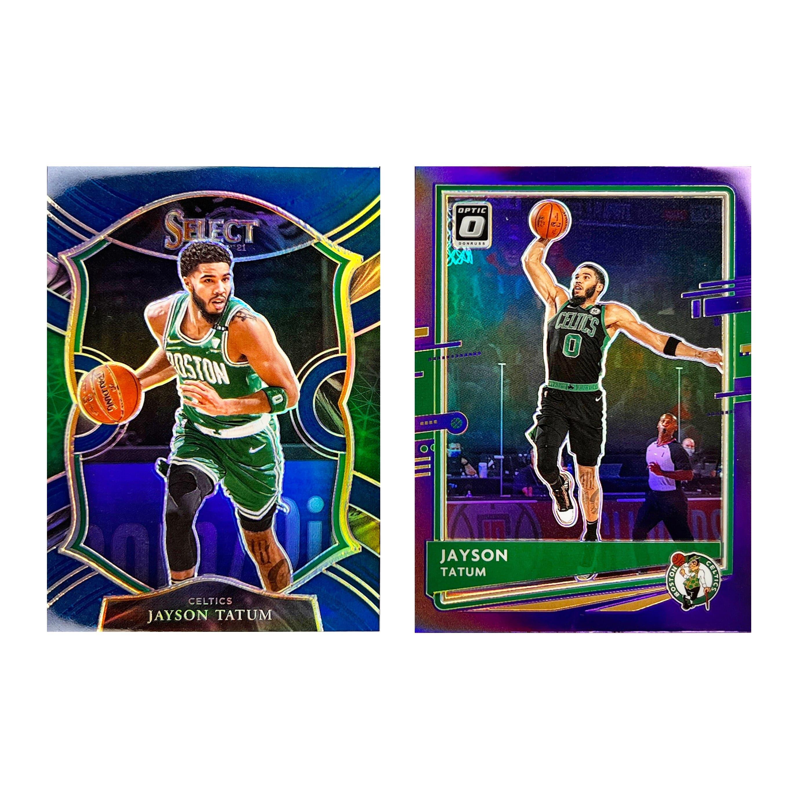 Jayson Tatum Boston Celtics Panini NBA 20-21 Optic/Select Parallel 2 Card Set