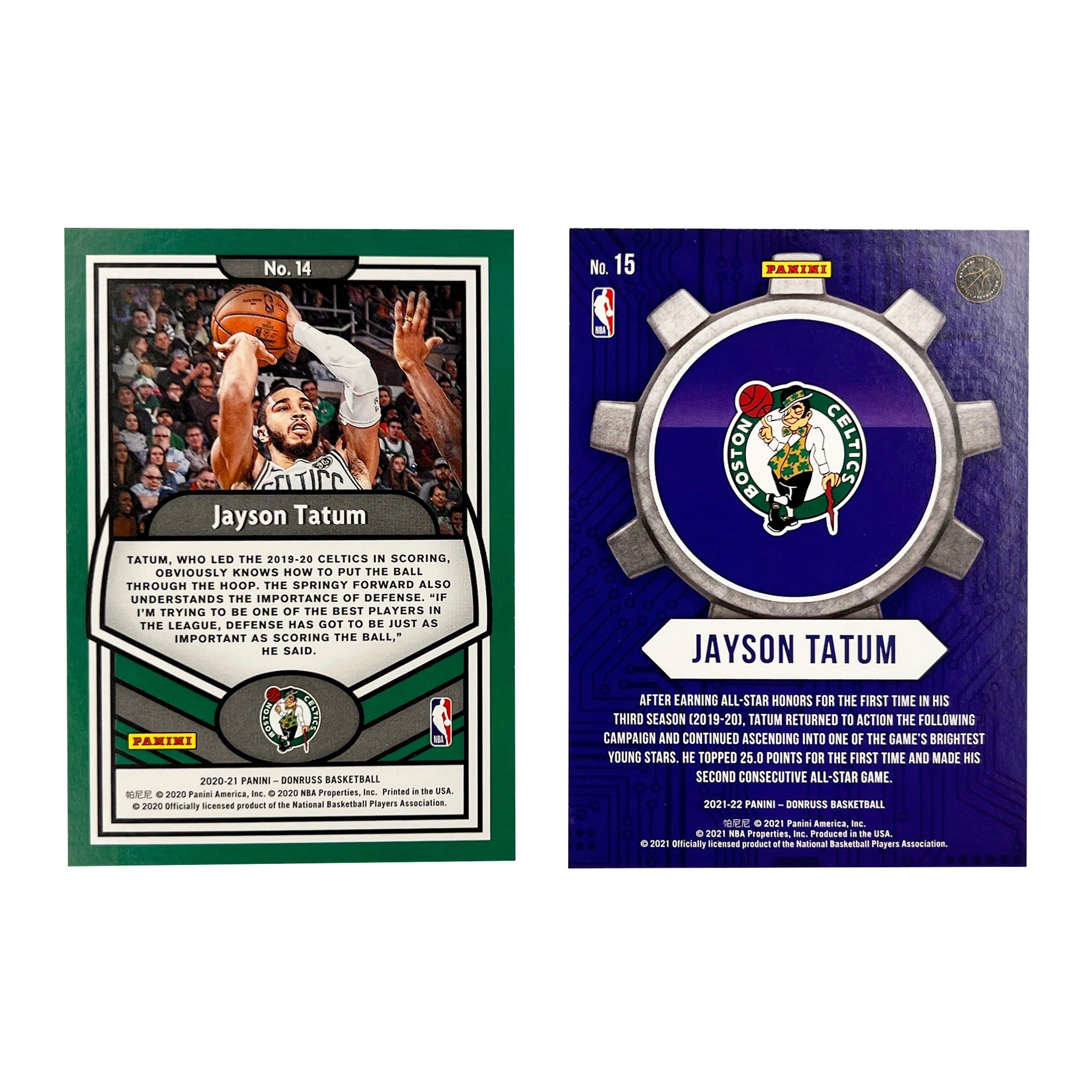 Jayson Tatum Boston Celtics Panini NBA 20-21 Donruss Insert 2 Card Set