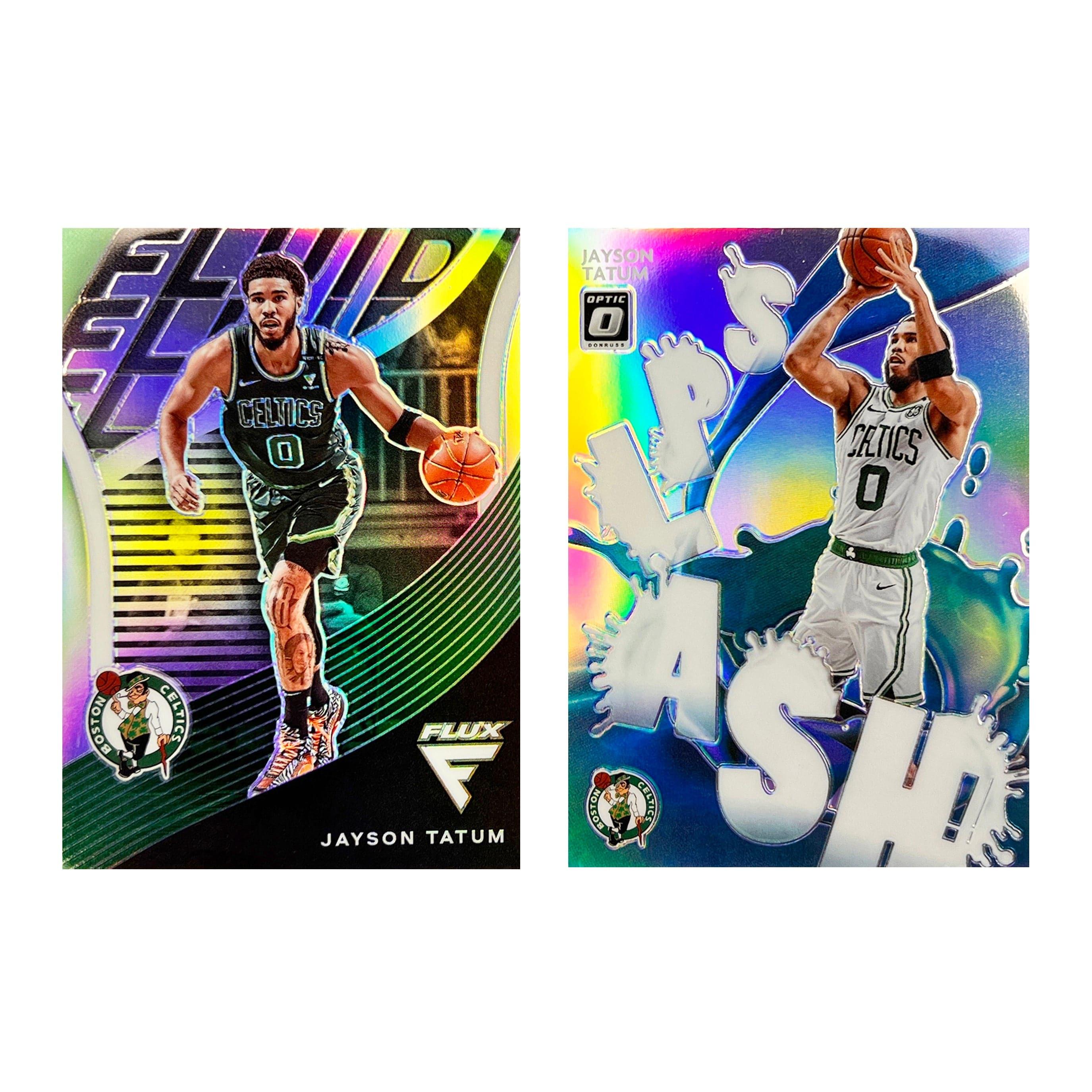 Jayson Tatum Boston Celtics Panini NBA 20-21 Optic/Flux Insert 2 Card Set