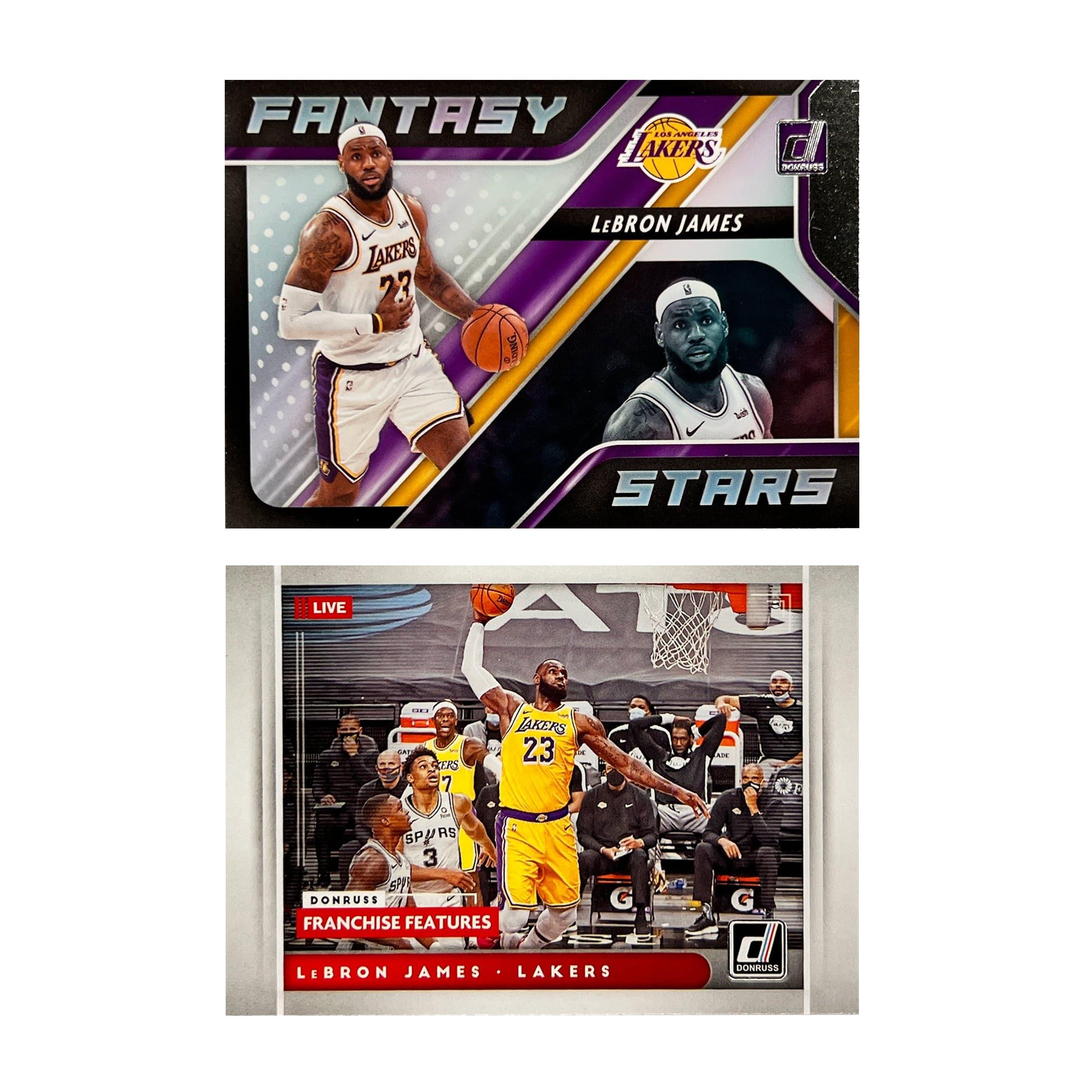 LeBron James Los Angeles Lakers Panini NBA Hoops/Donruss 20-21 Insert 2 Card Set